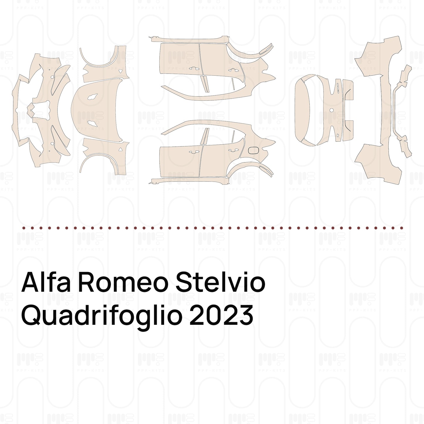 Voorgesneden PPF Alfa Romeo Stelvio Quadrifoglio 2023
