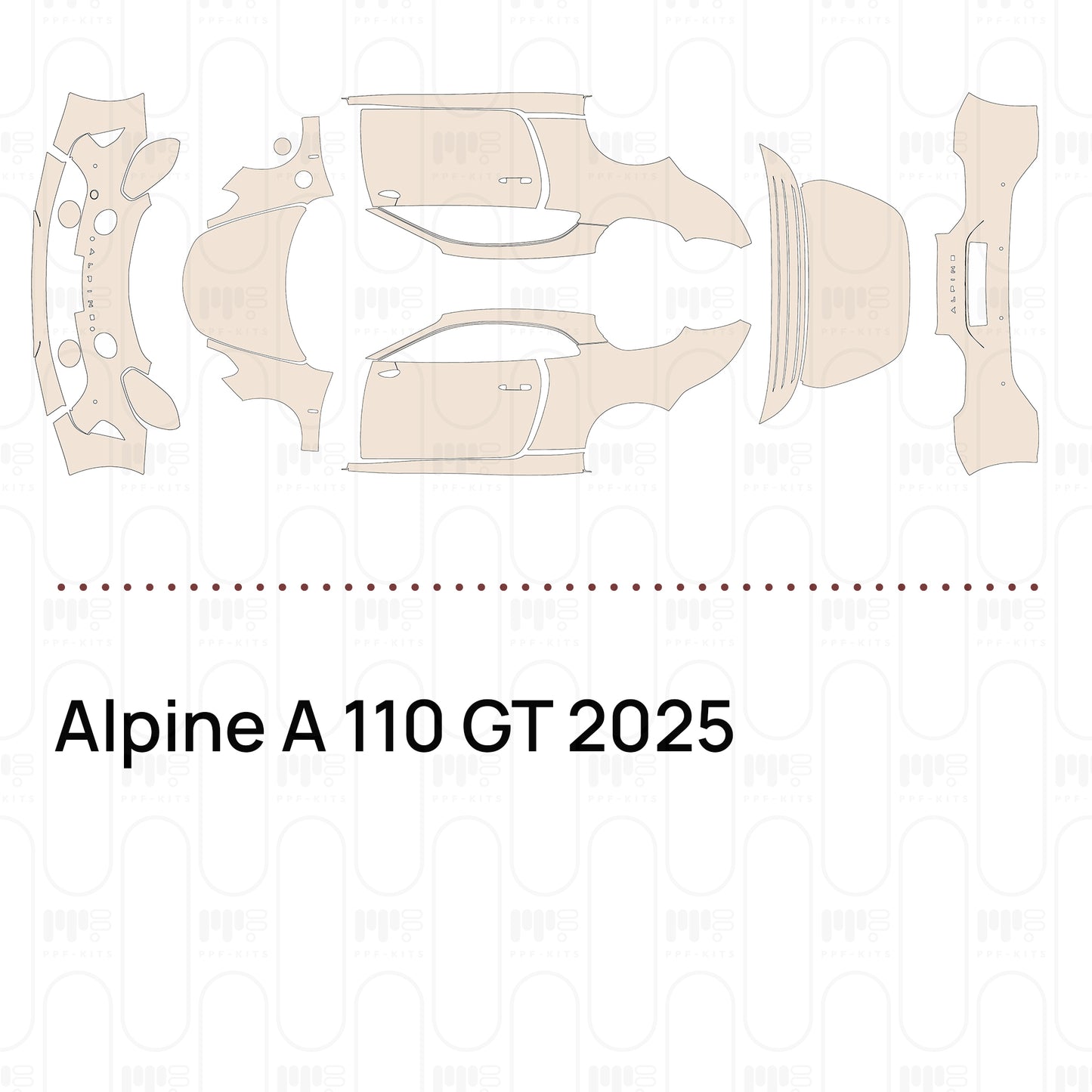 Voorgesneden PPF Alpine A 110 GT 2025