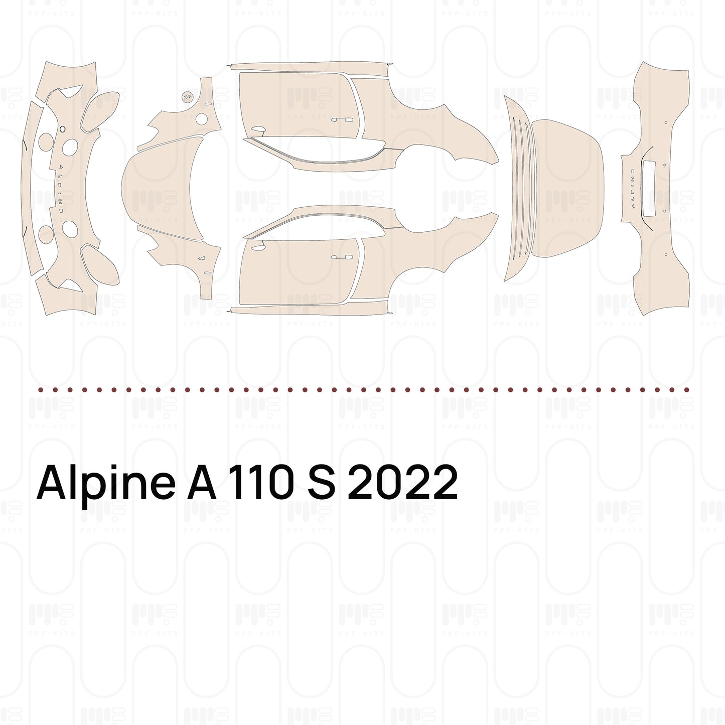 Voorgesneden PPF Alpine A 110 S 2022
