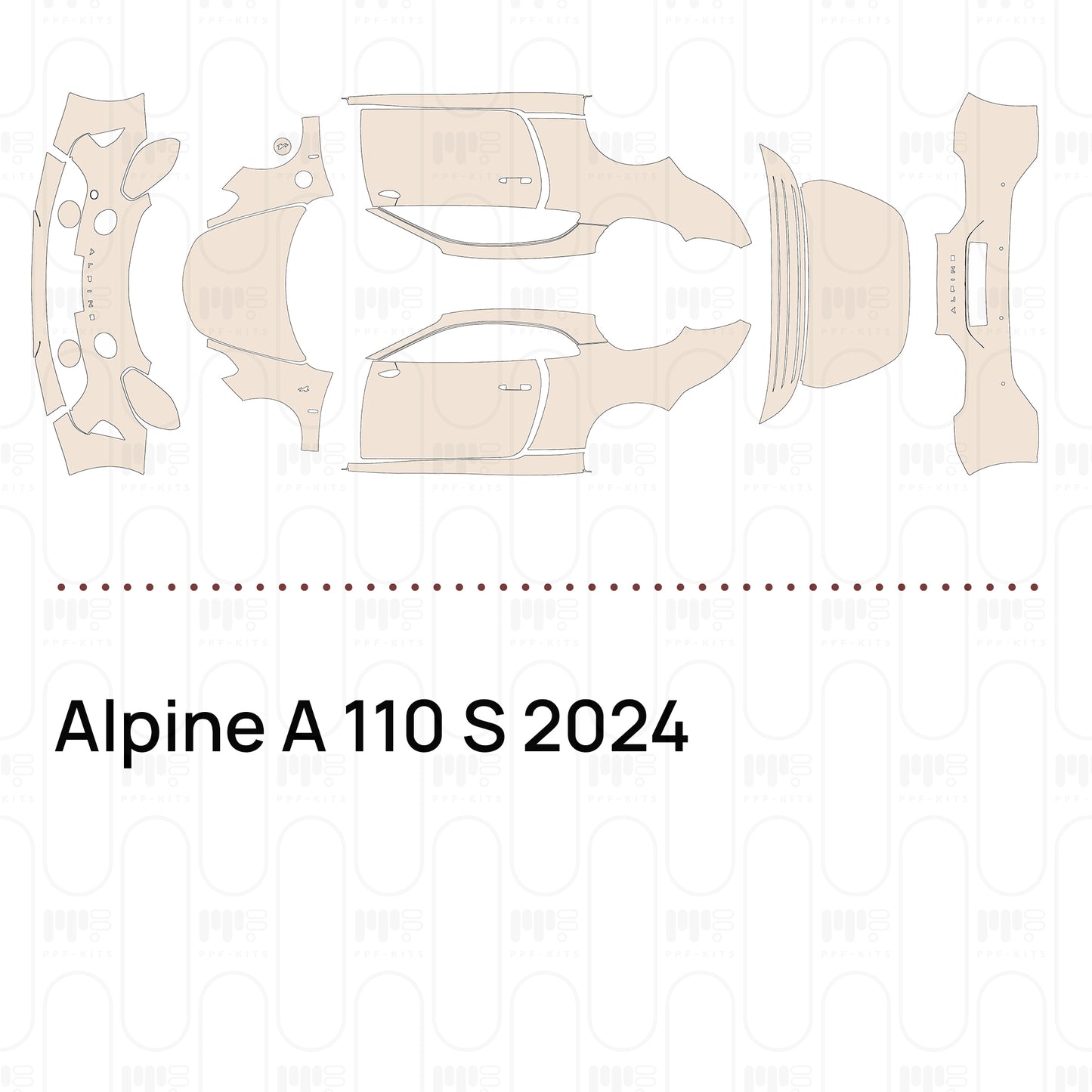 Voorgesneden PPF Alpine A 110 S 2024