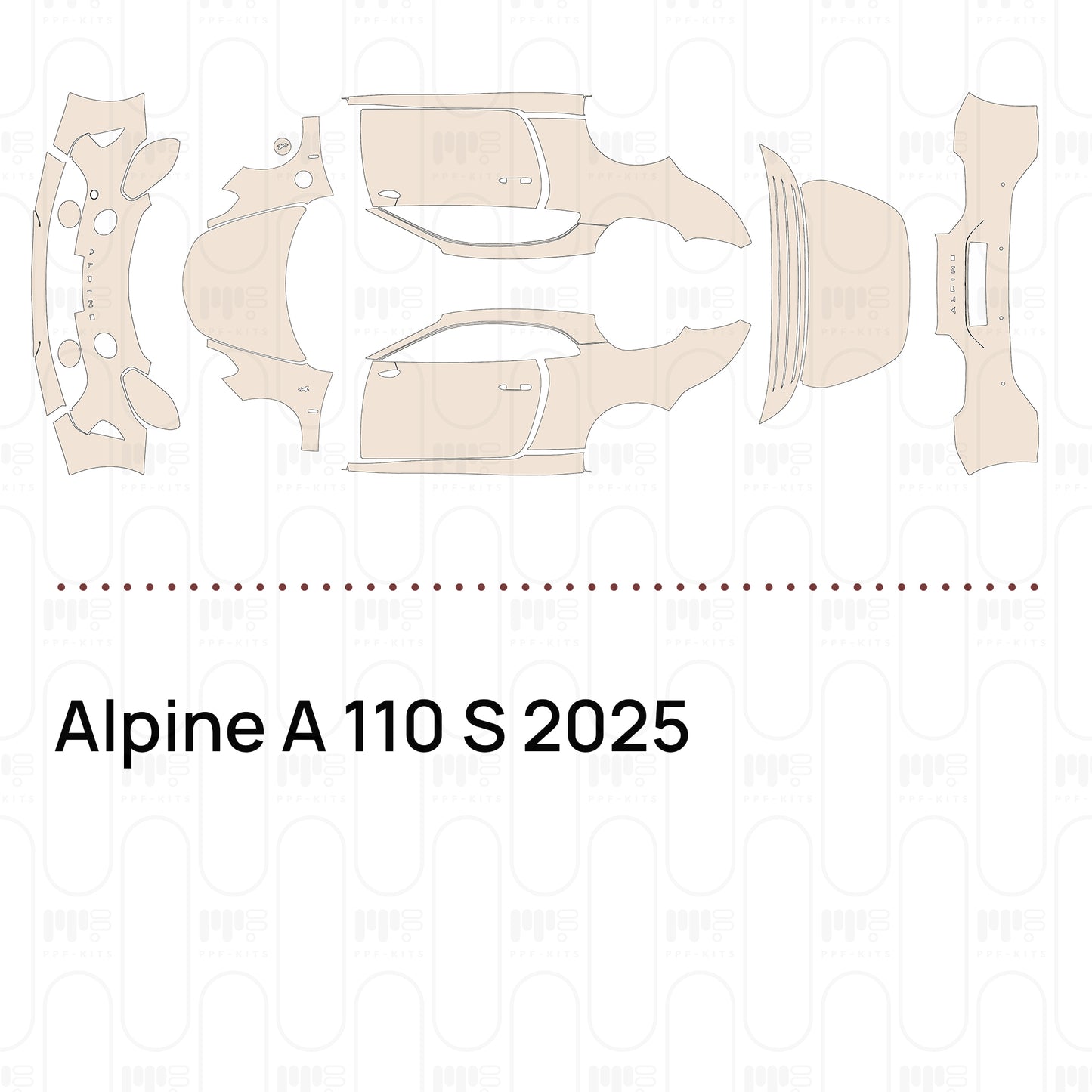 Voorgesneden PPF Alpine A 110 S 2025
