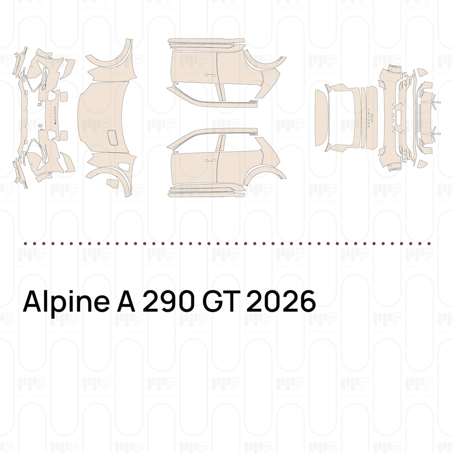Voorgesneden PPF Alpine A 290 GT 2026