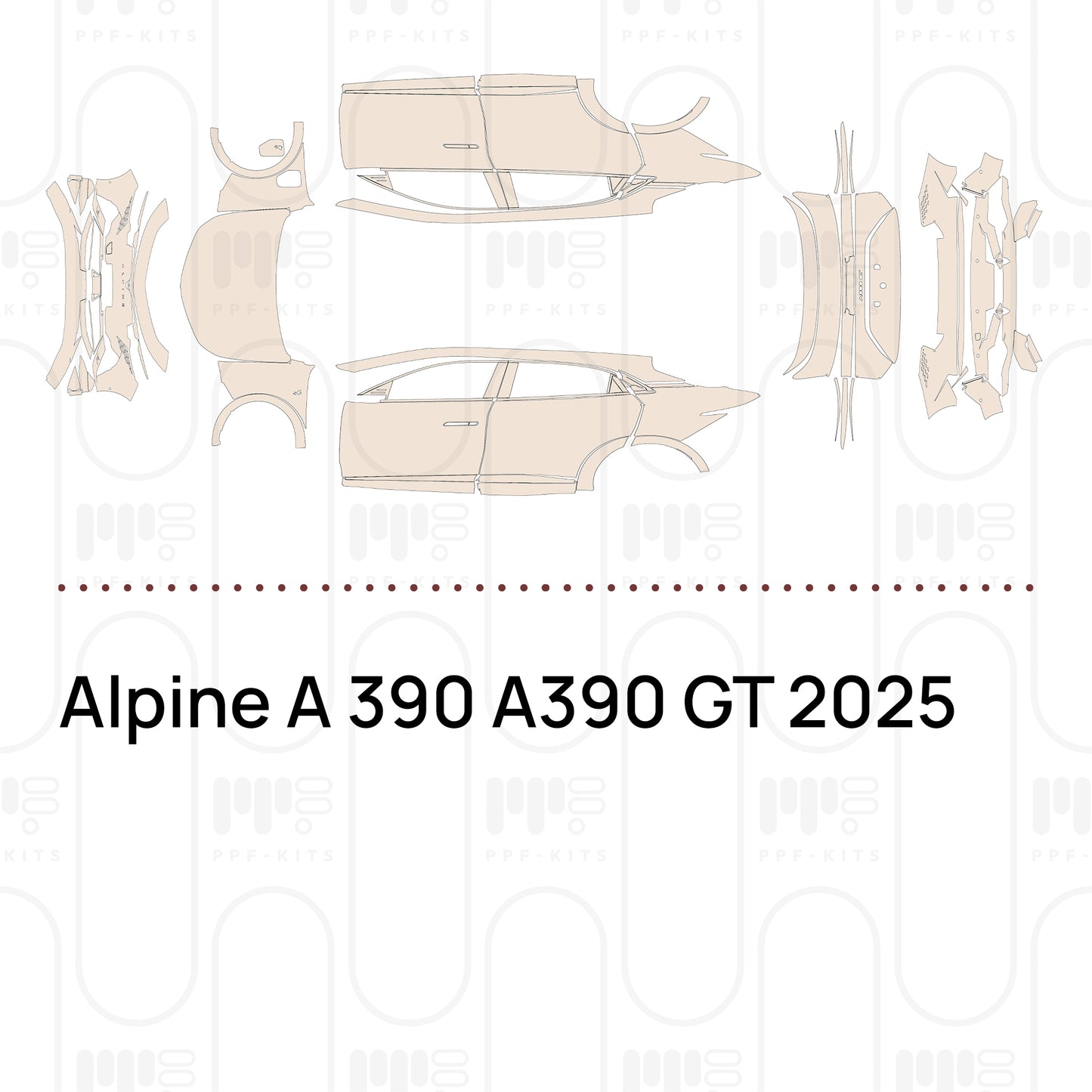 Voorgesneden PPF Alpine A 390 A390 GT 2025