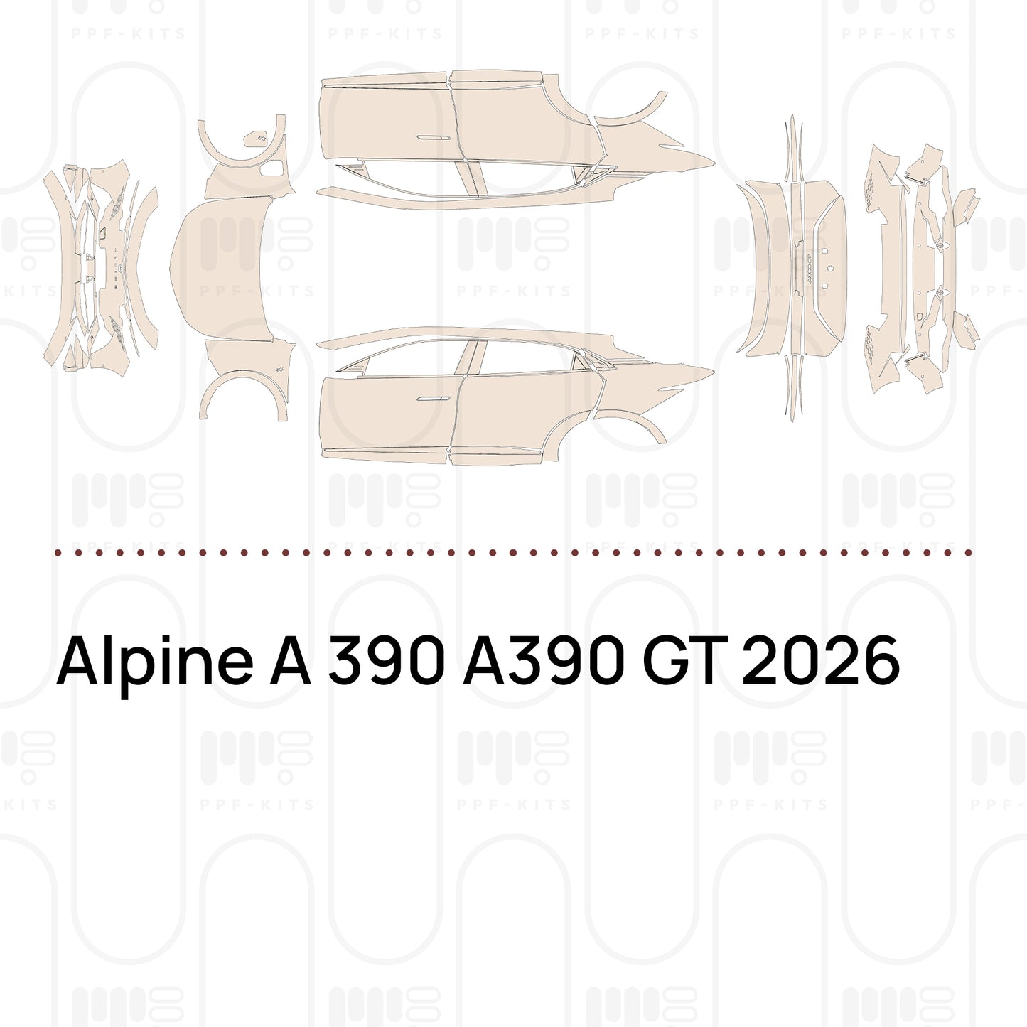 Voorgesneden PPF Alpine A 390 A390 GT 2026