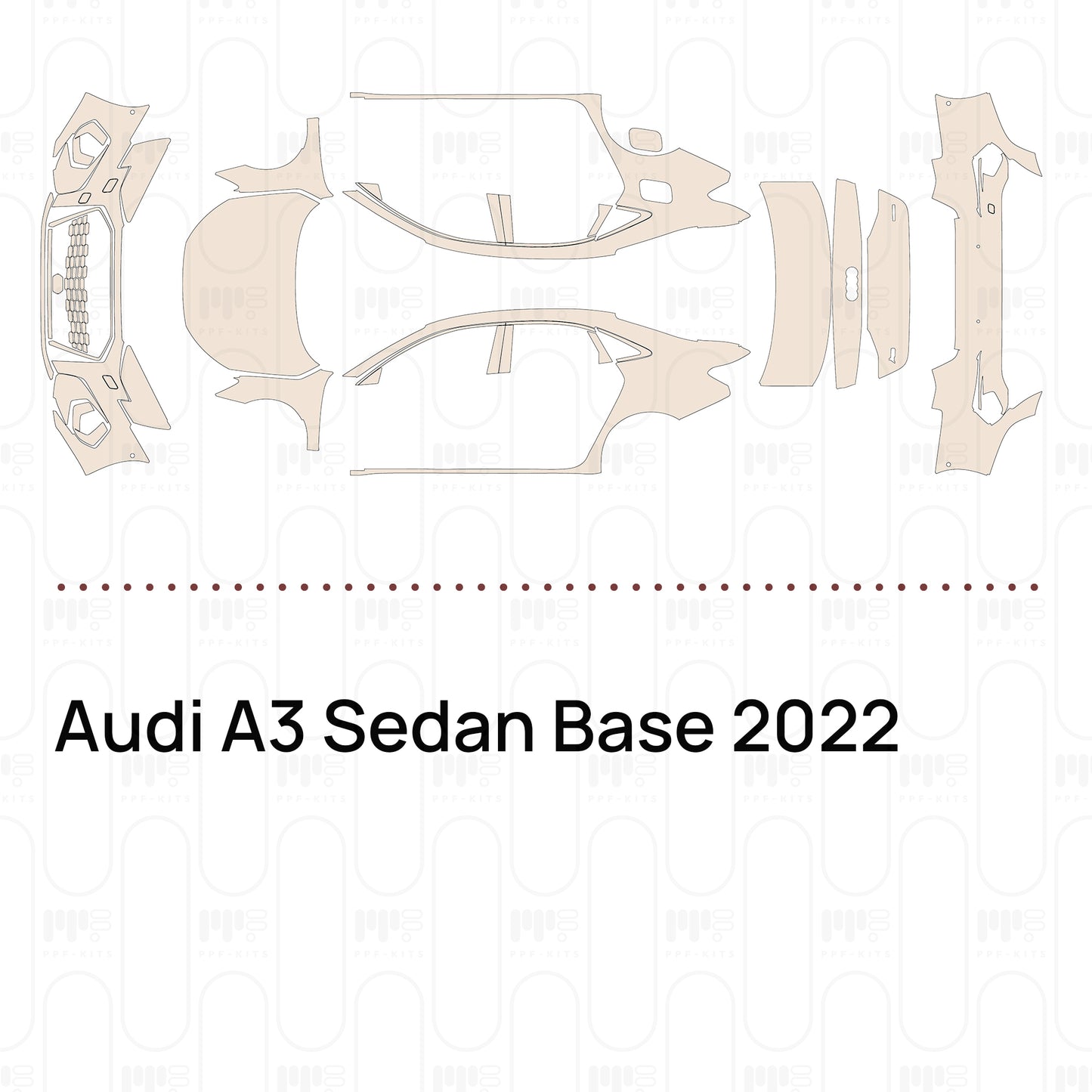 Voorgesneden PPF Audi A3 Sedan Base 2022
