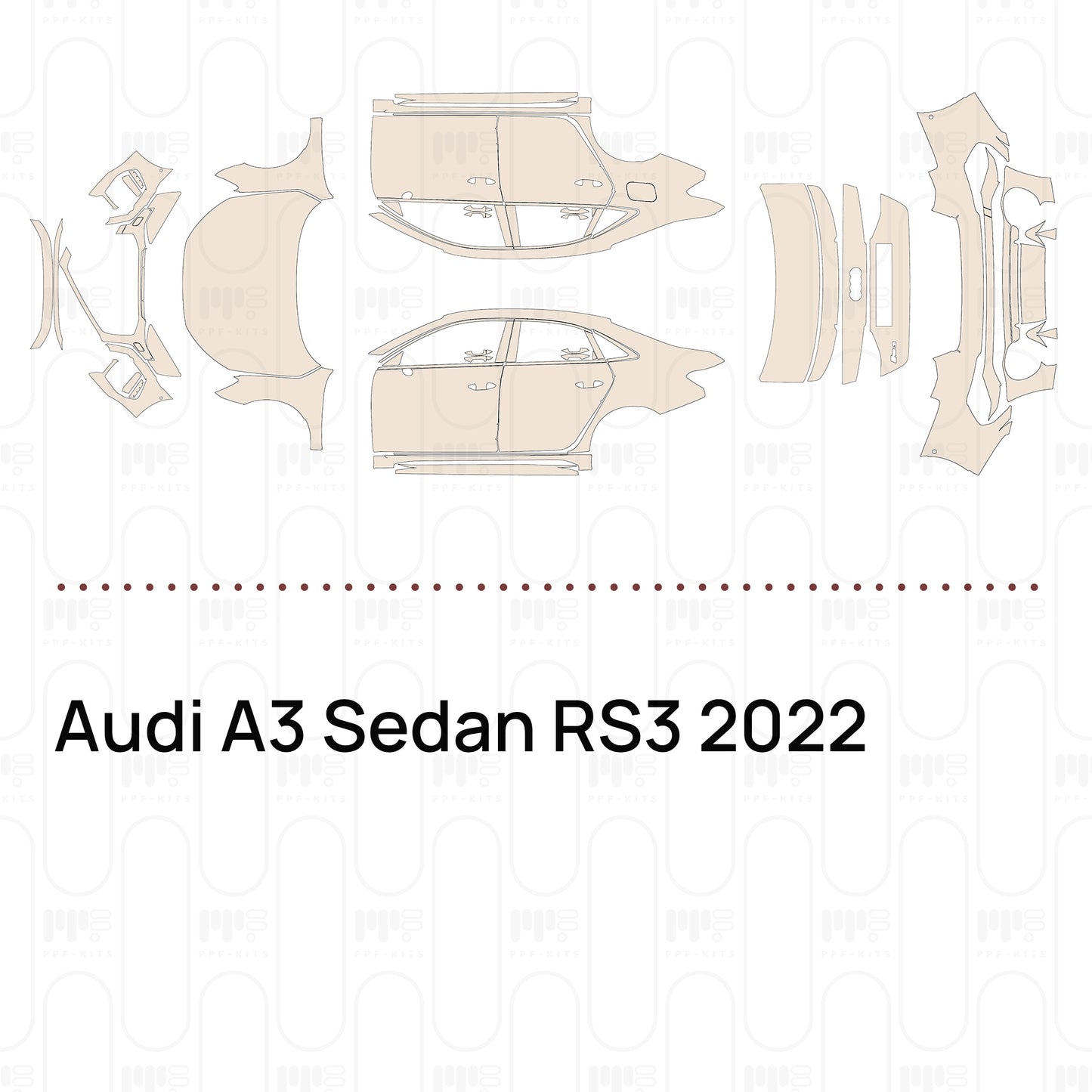 Voorgesneden PPF Audi A3 Sedan RS3 2022