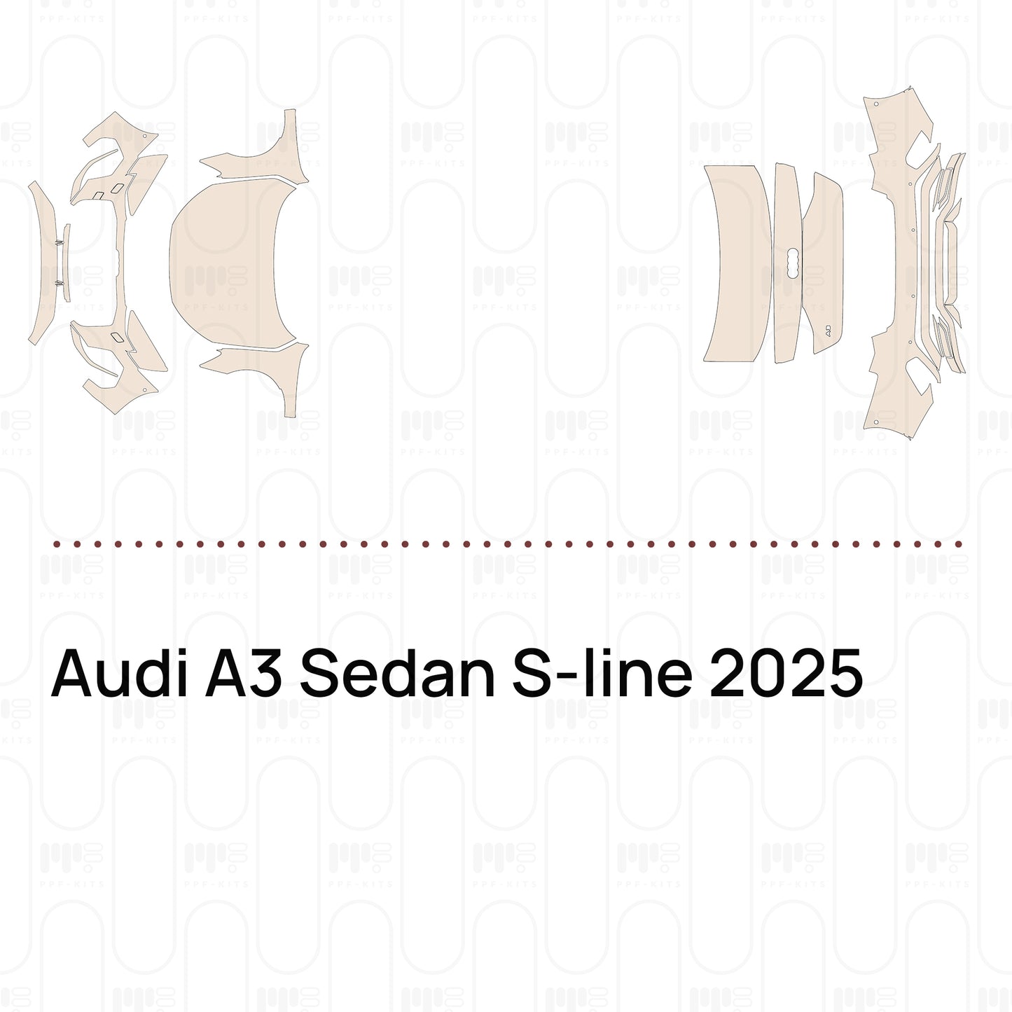 Voorgesneden PPF Audi A3 Sedan S-line 2025