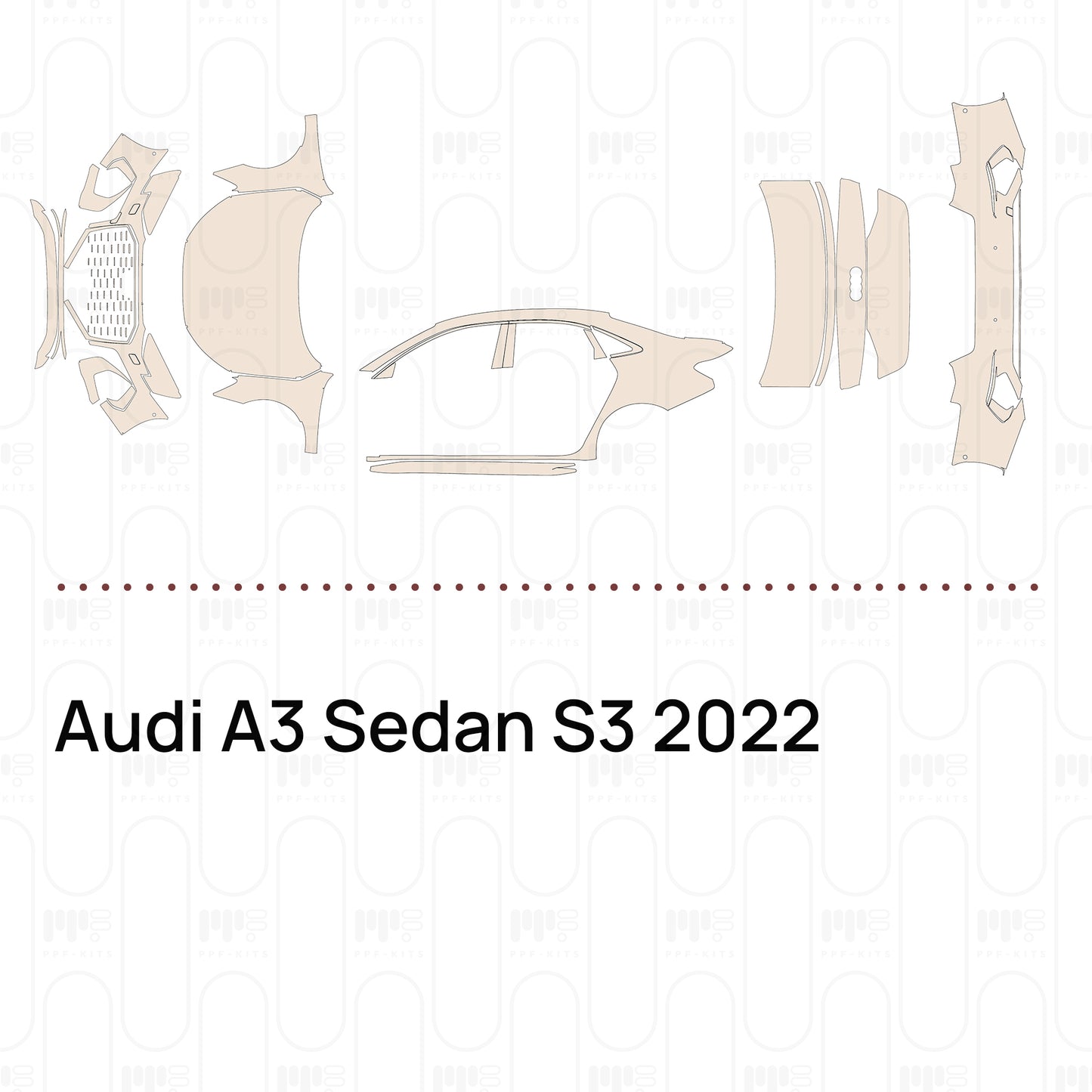 Voorgesneden PPF Audi A3 Sedan S3 2022