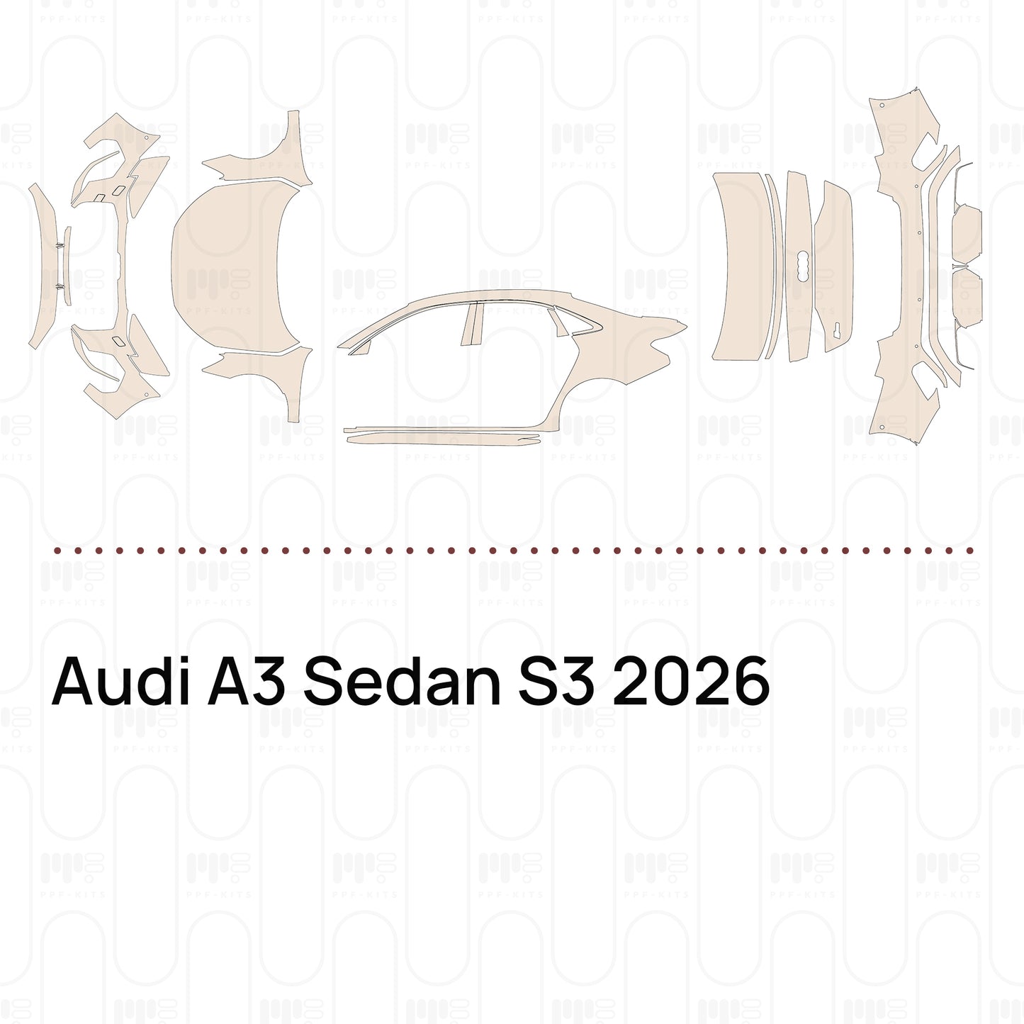 Voorgesneden PPF Audi A3 Sedan S3 2026