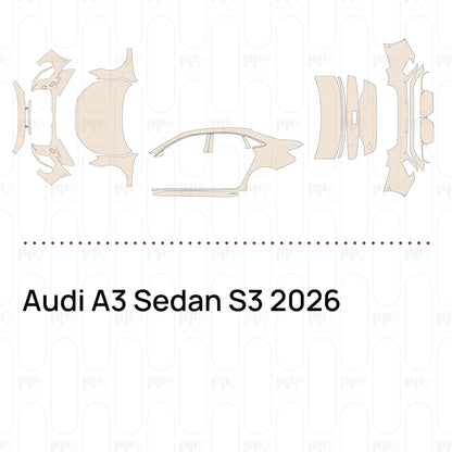 Voorgesneden PPF Audi A3 Sedan S3 2026