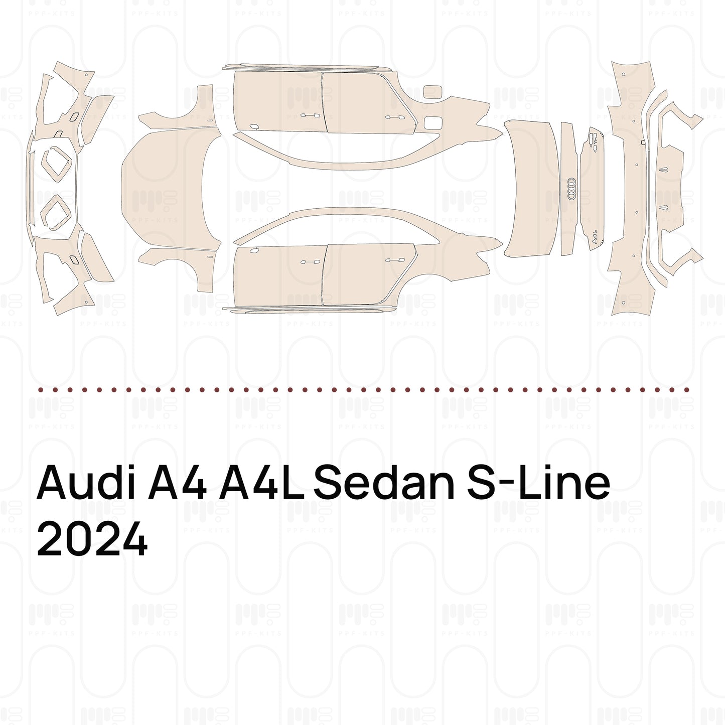 Voorgesneden PPF Audi A4 A4L Sedan S-Line 2024