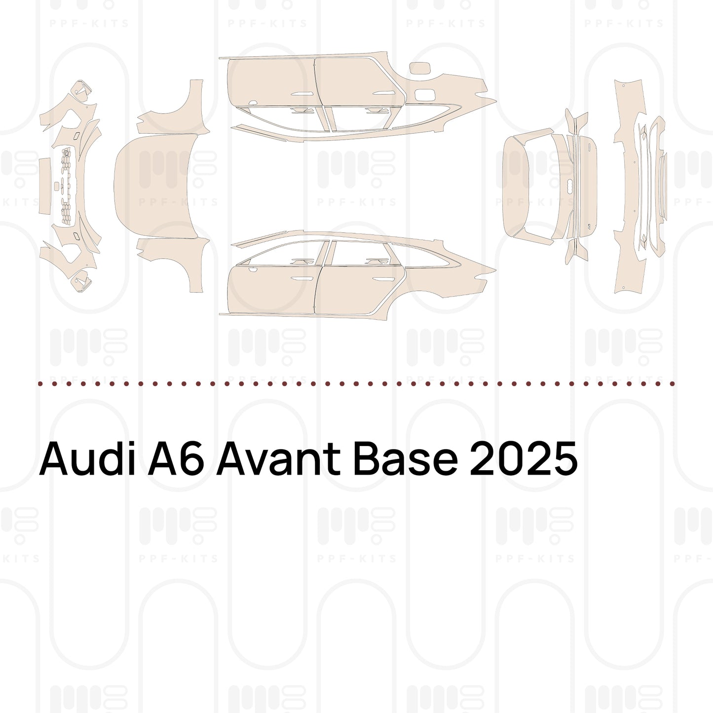 Voorgesneden PPF Audi A6 Avant Base 2025