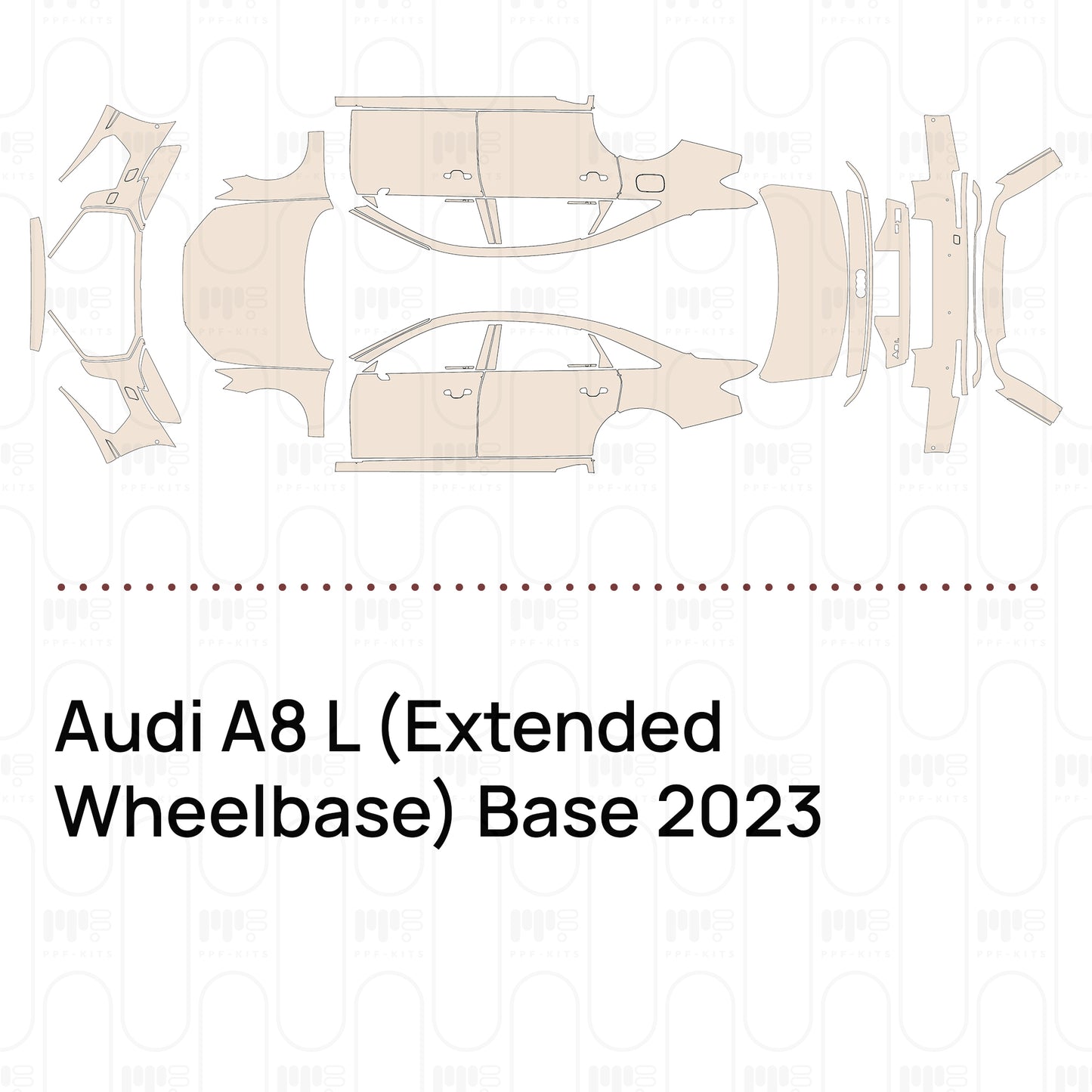 Voorgesneden PPF Audi A8 L (Extended Wheelbase) Base 2023
