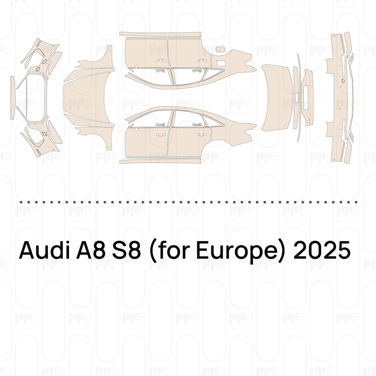 Voorgesneden PPF Audi A8 S8 (for Europe) 2025