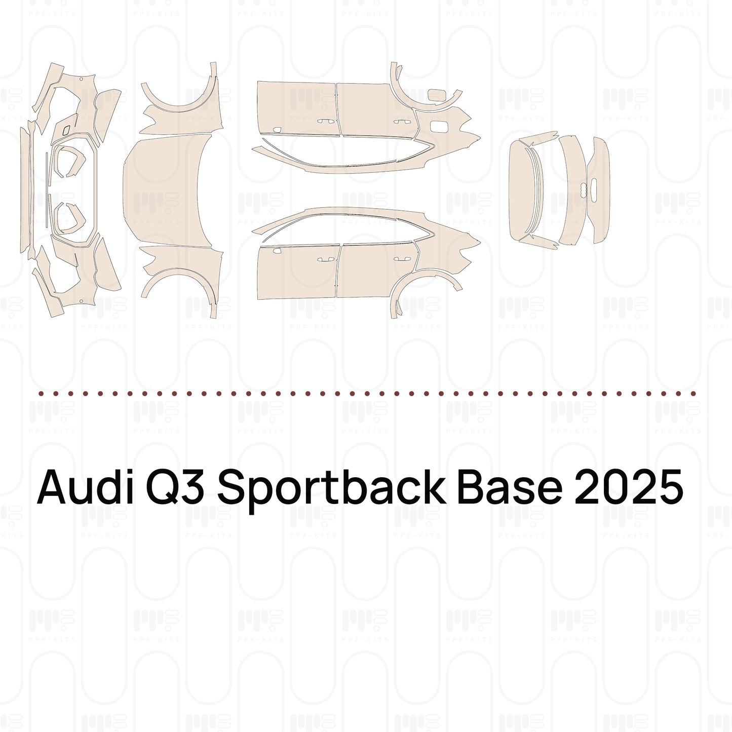Voorgesneden PPF Audi Q3 Sportback Base 2025