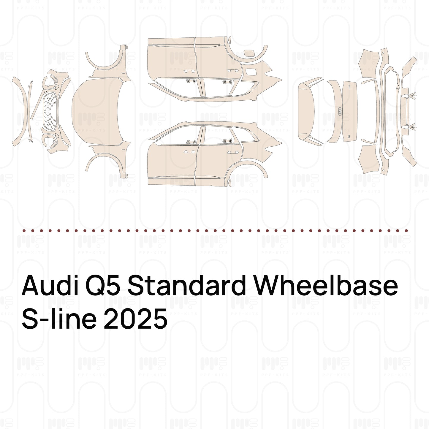 Voorgesneden PPF Audi Q5 Standard Wheelbase S-line 2025