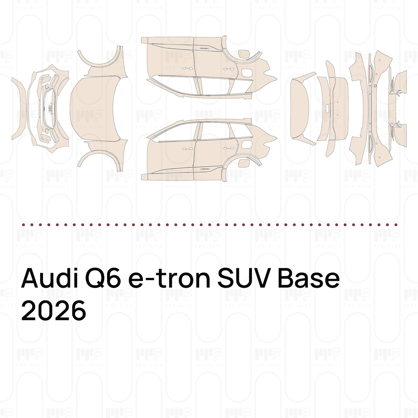 Voorgesneden PPF Audi Q6 e-tron SUV Base 2026