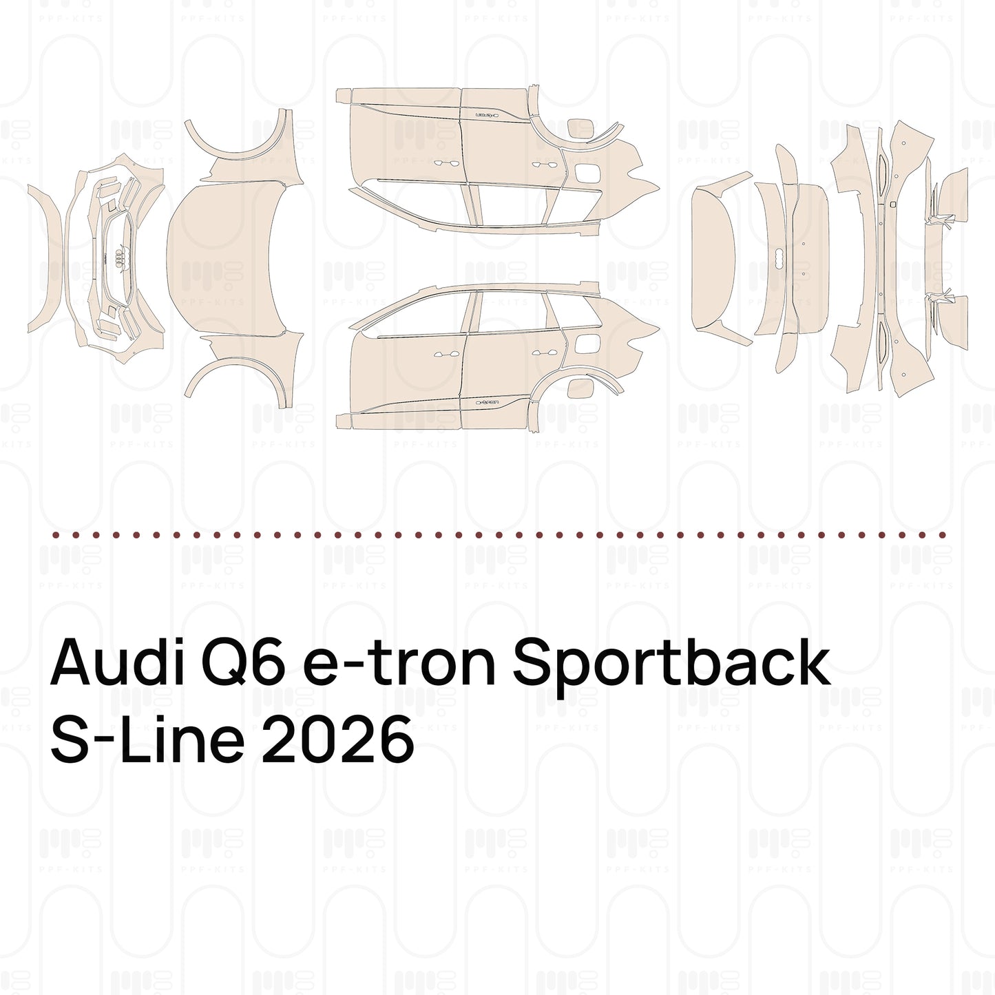 Voorgesneden PPF Audi Q6 e-tron Sportback S-Line 2026