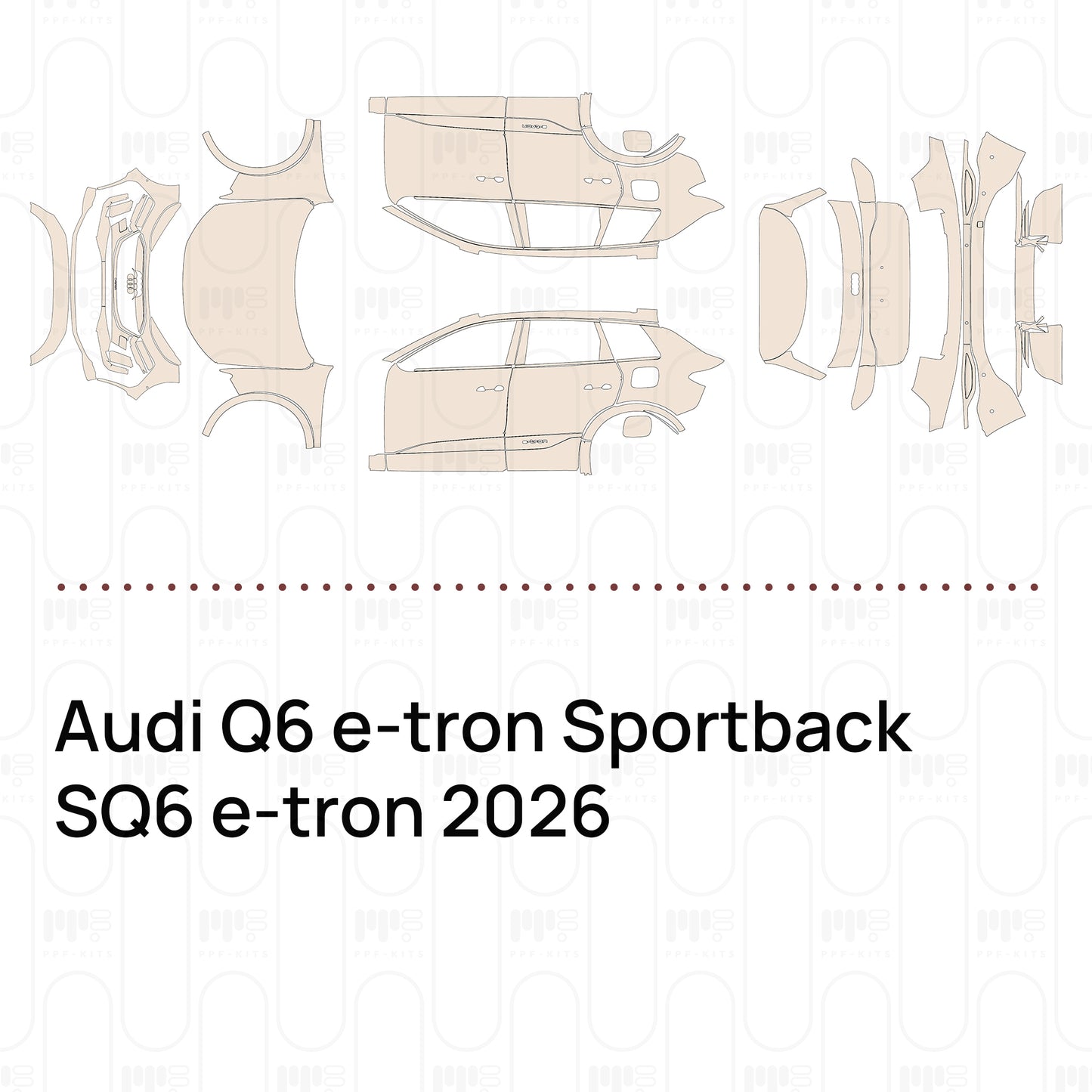 Voorgesneden PPF Audi Q6 e-tron Sportback SQ6 e-tron 2026