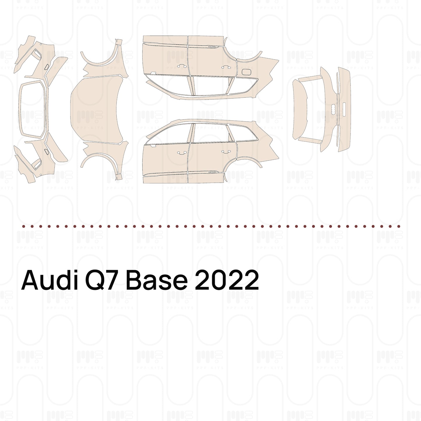 Voorgesneden PPF Audi Q7 Base 2022