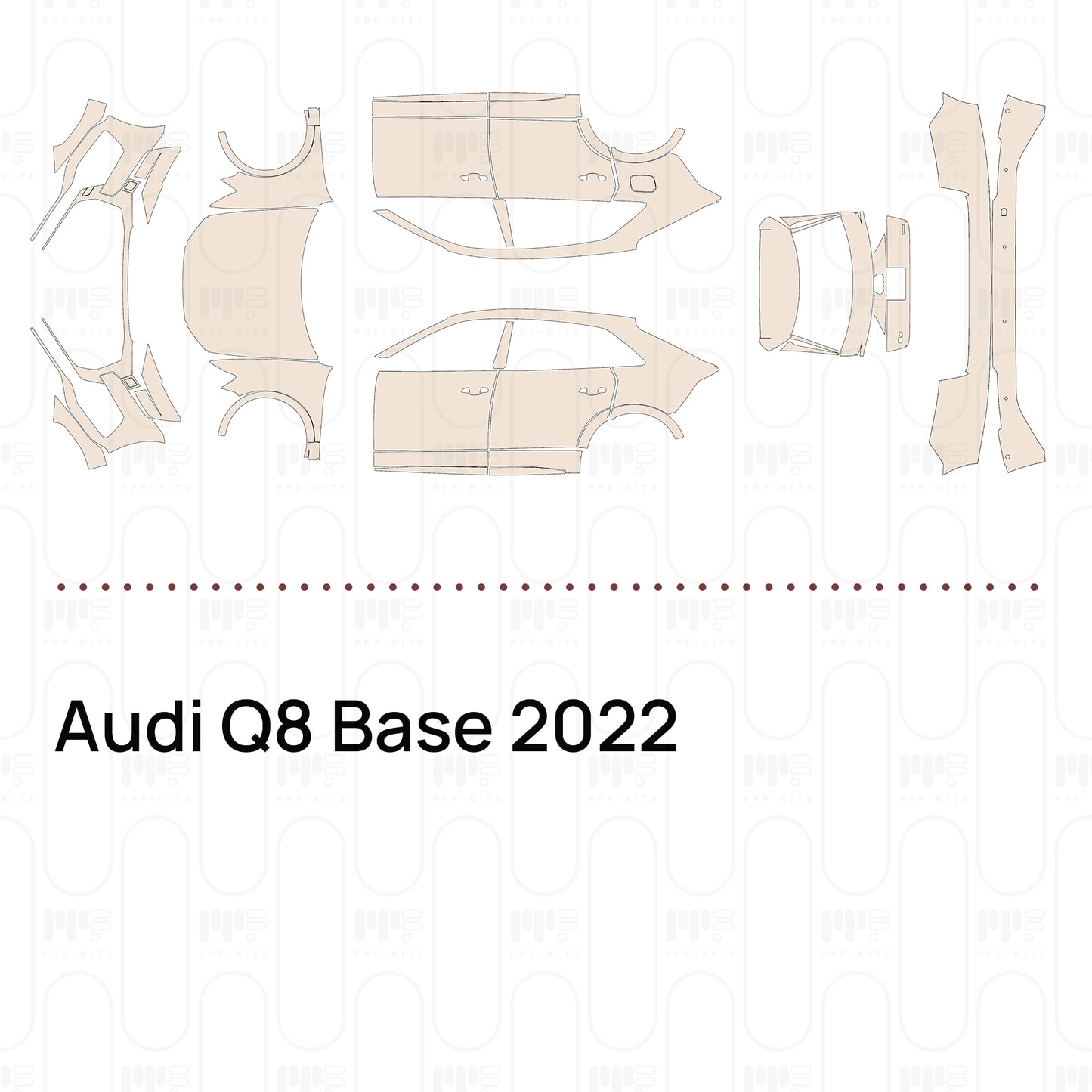 Voorgesneden PPF Audi Q8 Base 2022