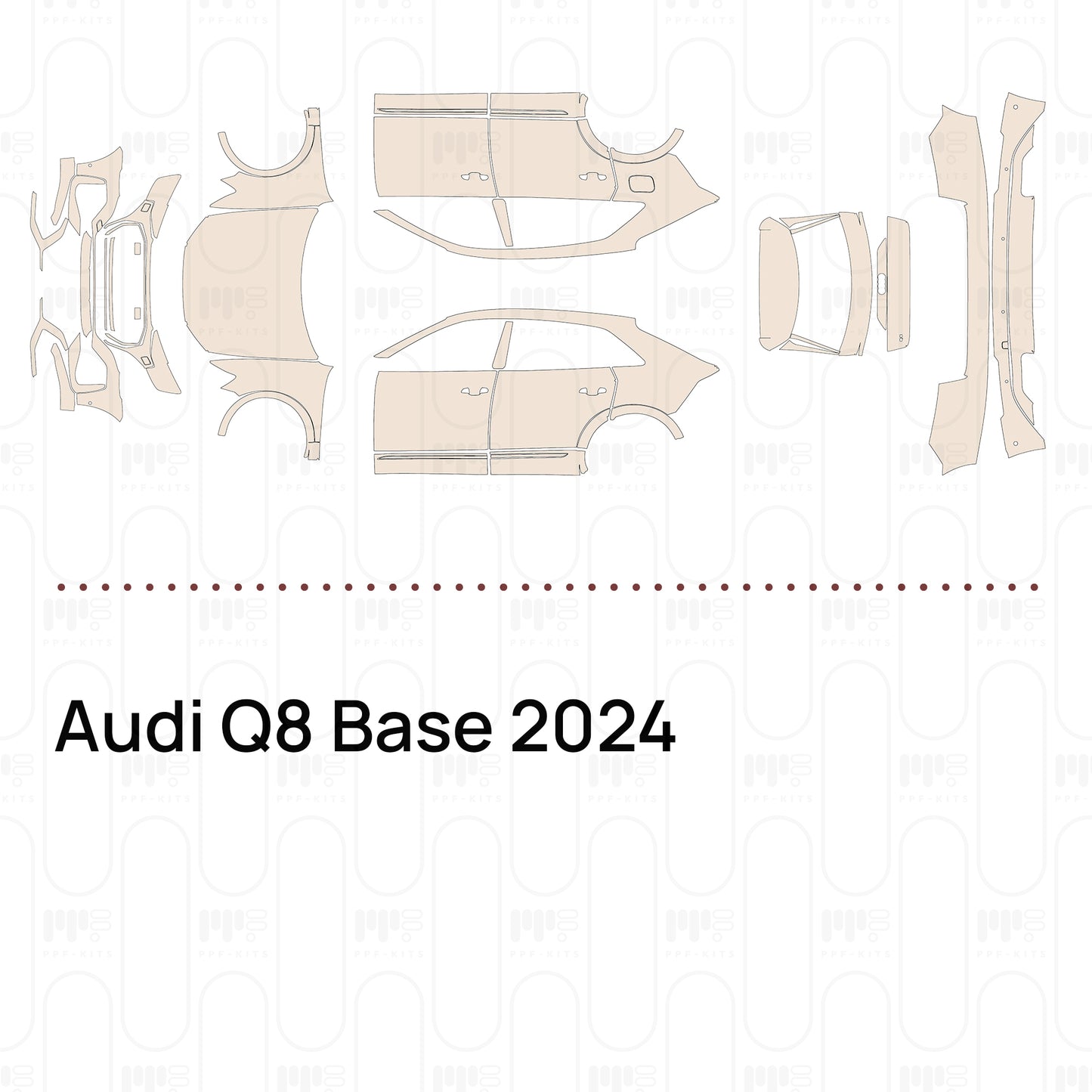 Voorgesneden PPF Audi Q8 Base 2024