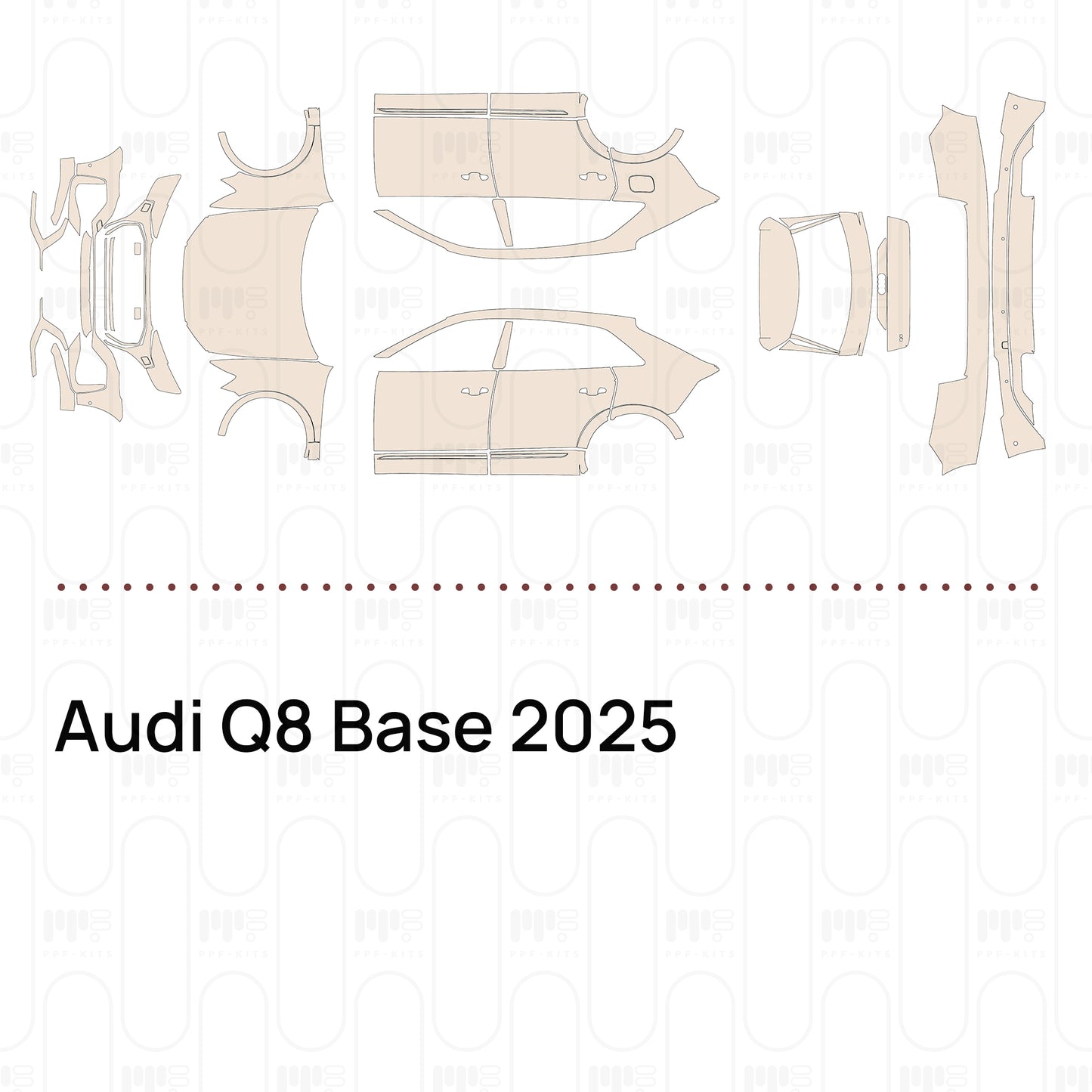 Voorgesneden PPF Audi Q8 Base 2025