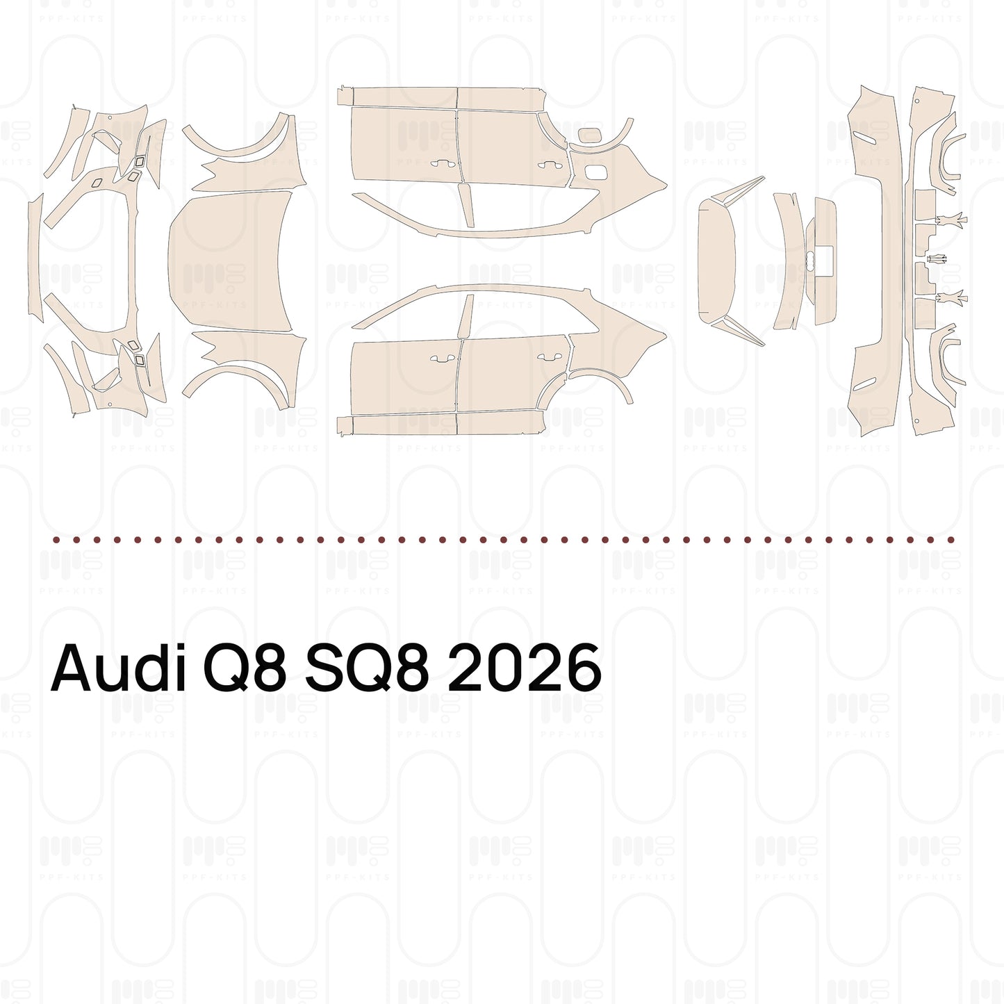 Voorgesneden PPF Audi Q8 SQ8 2026