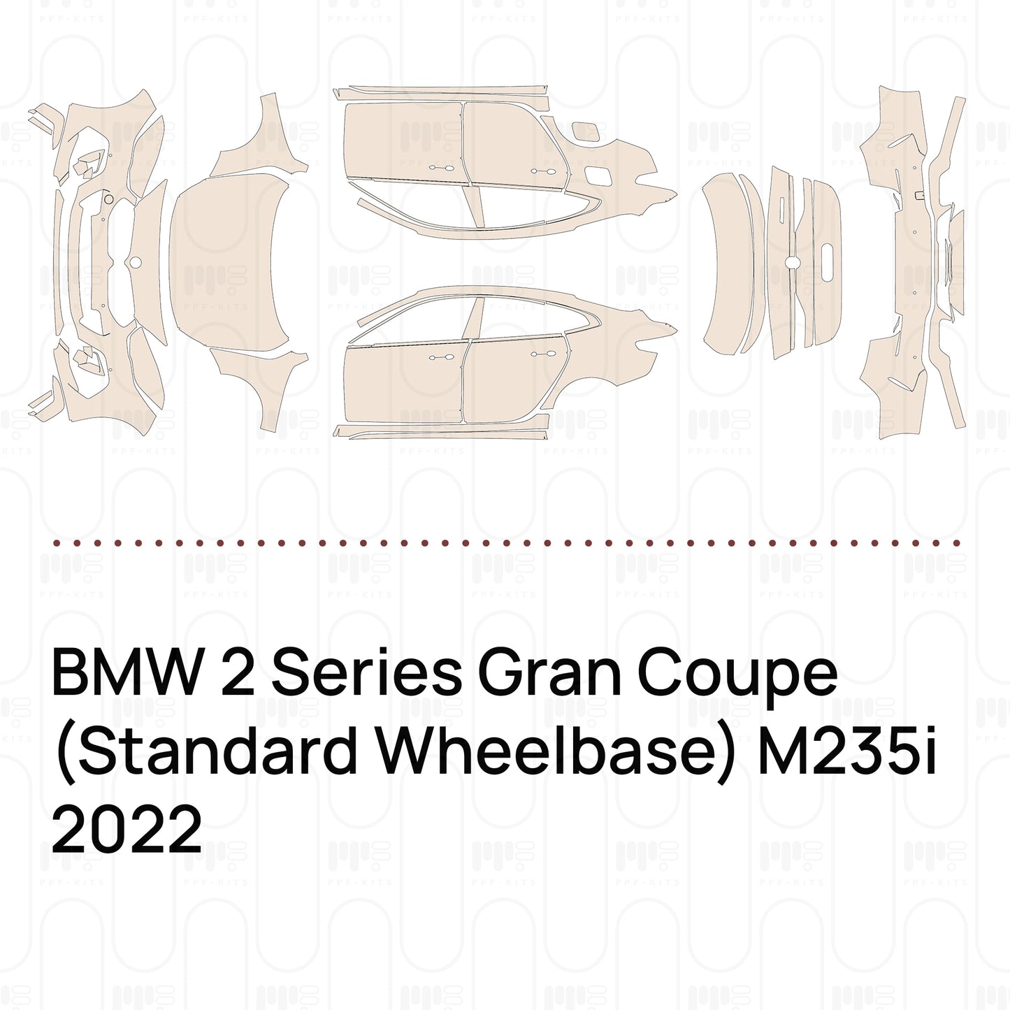 Voorgesneden PPF BMW 2 Series Gran Coupe (Standard Wheelbase) M235i 2022