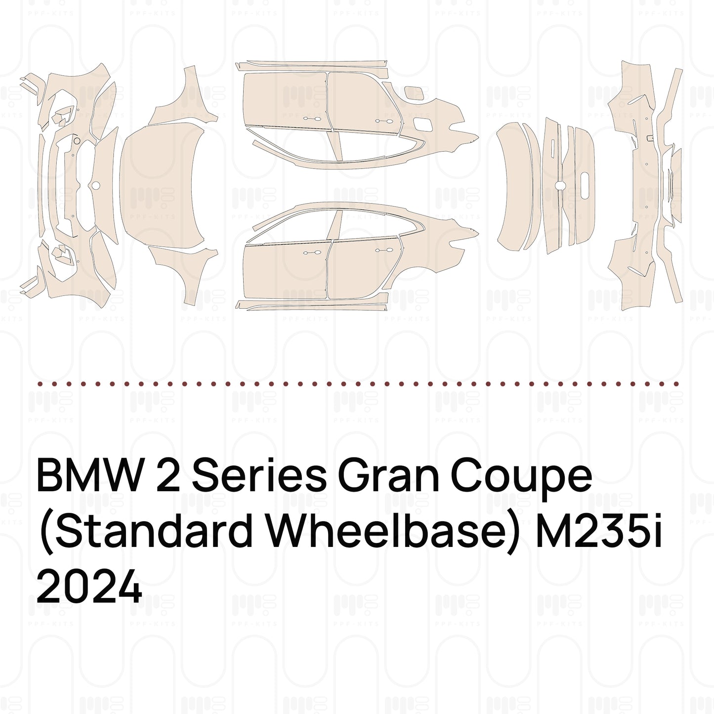 Voorgesneden PPF BMW 2 Series Gran Coupe (Standard Wheelbase) M235i 2024