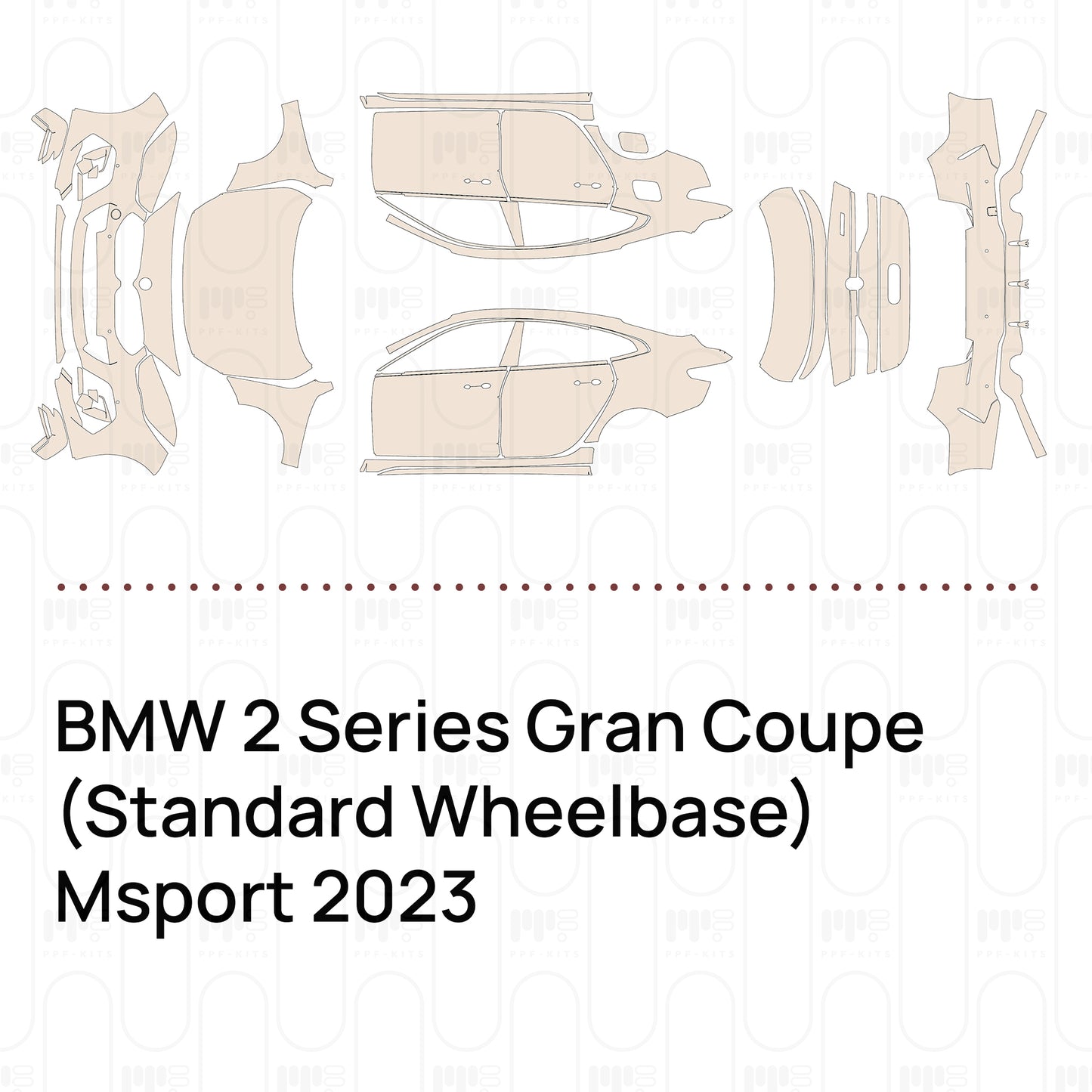Voorgesneden PPF BMW 2 Series Gran Coupe (Standard Wheelbase) Msport 2023