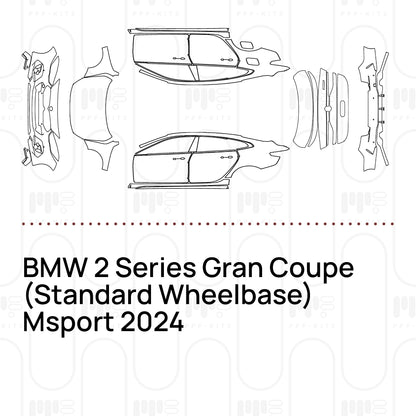 Voorgesneden PPF BMW 2 Series Gran Coupe (Standard Wheelbase) Msport 2024