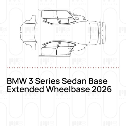 Voorgesneden PPF BMW 3 Series Sedan Base Extended Wheelbase 2026
