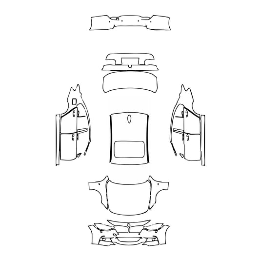 Pre-Cut PPF BMW 3 Series Sedan M Sport Standard Wheelbase 2016 - PPF-Kits