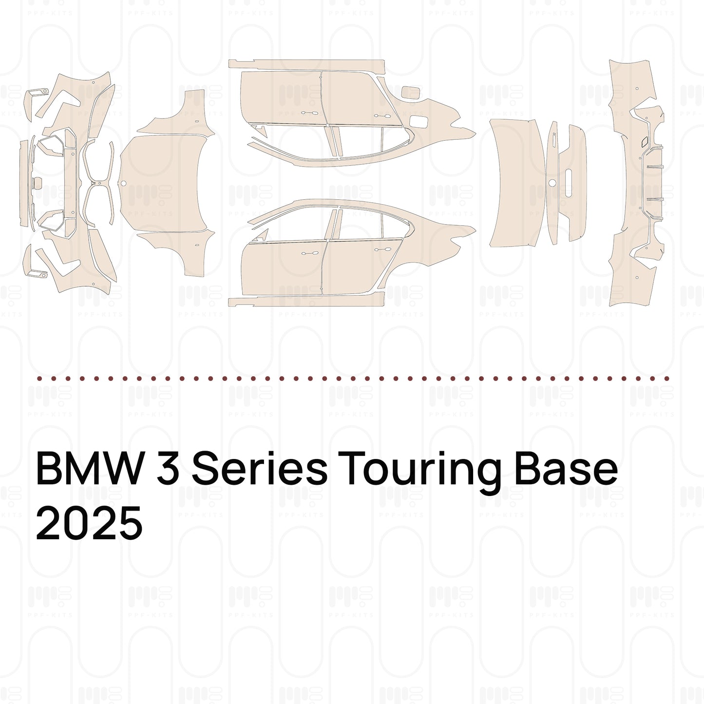 Voorgesneden PPF BMW 3 Series Touring Base 2025
