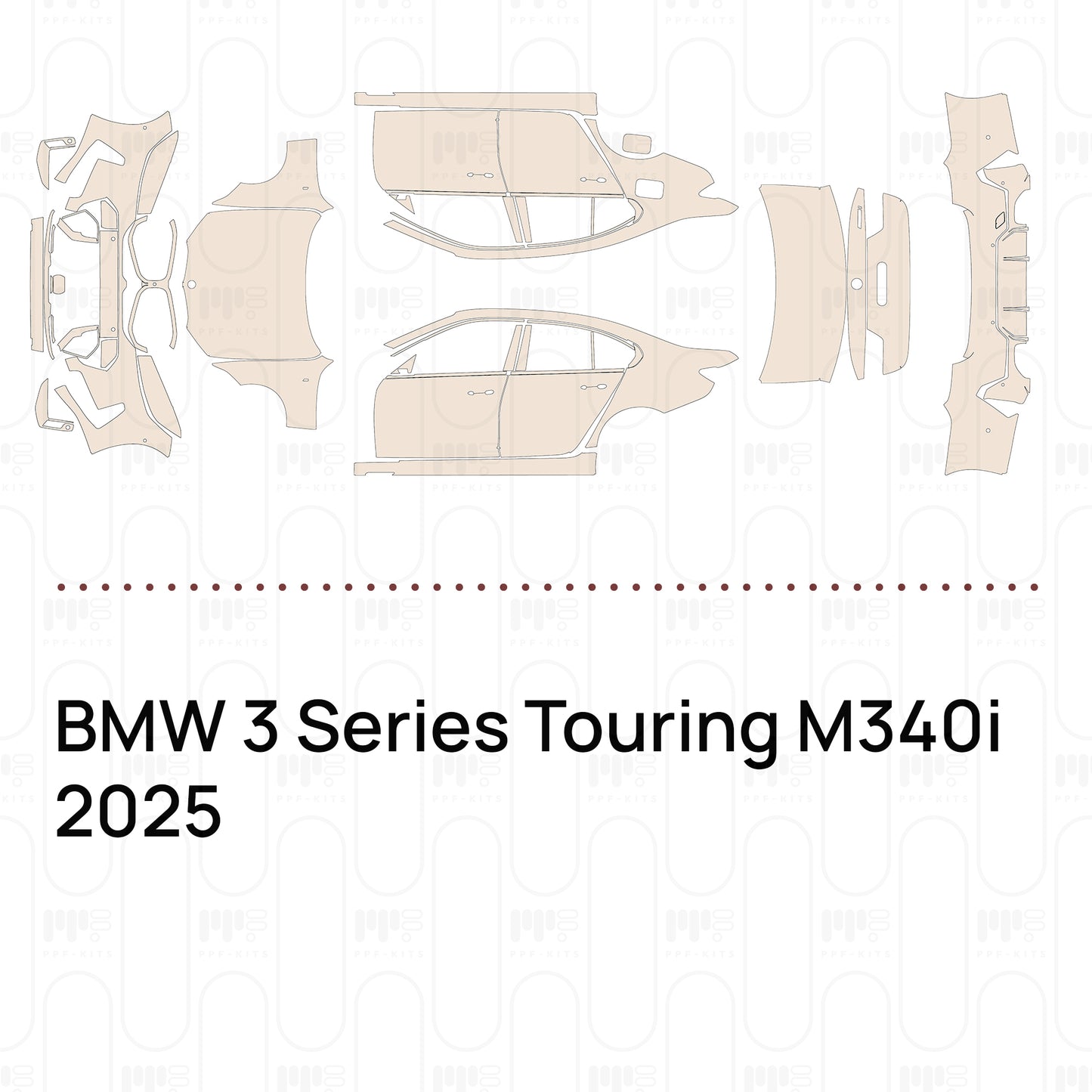 Voorgesneden PPF BMW 3 Series Touring M340i 2025