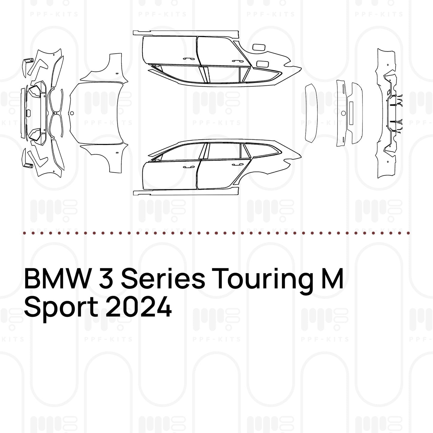 Voorgesneden PPF BMW 3 Series Touring M Sport 2024