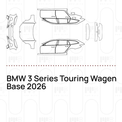Voorgesneden PPF BMW 3 Series Touring Wagen Base 2026