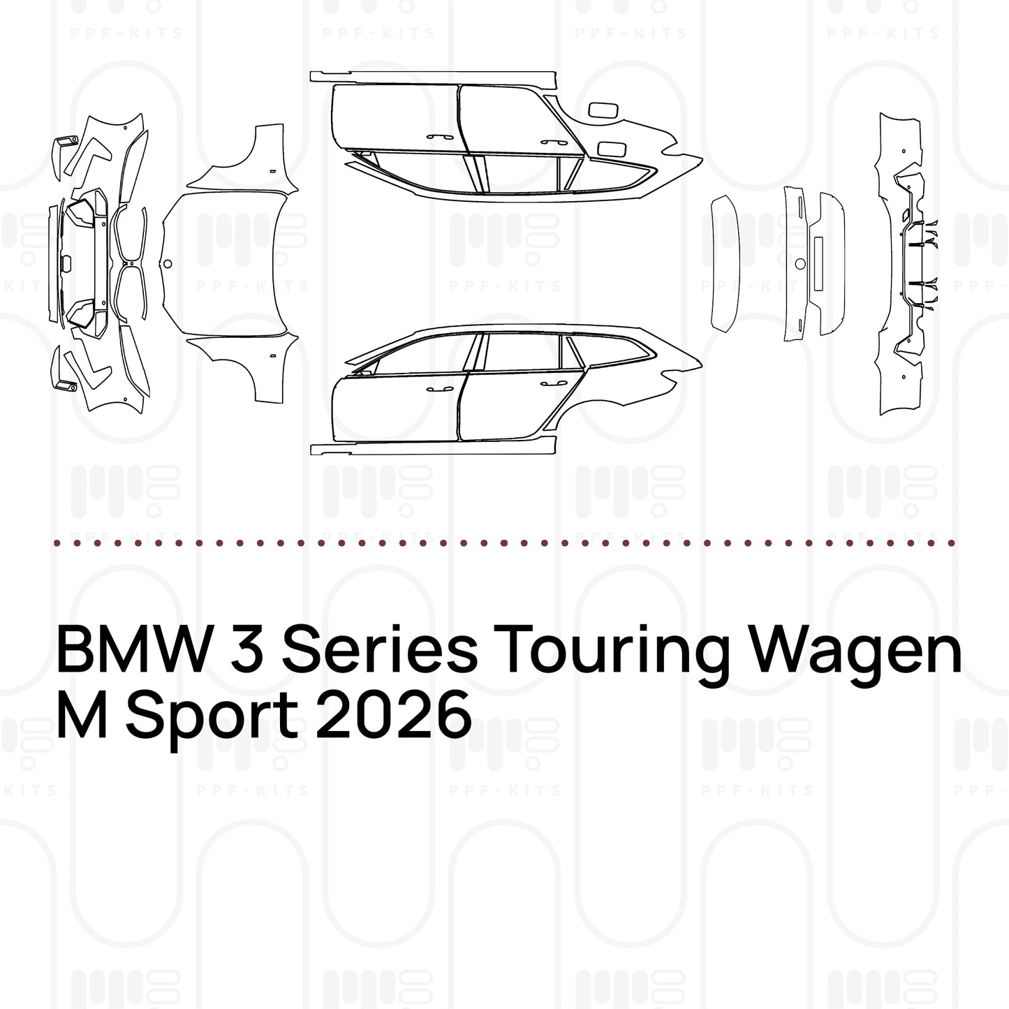 Voorgesneden PPF BMW 3 Series Touring Wagen M Sport 2026