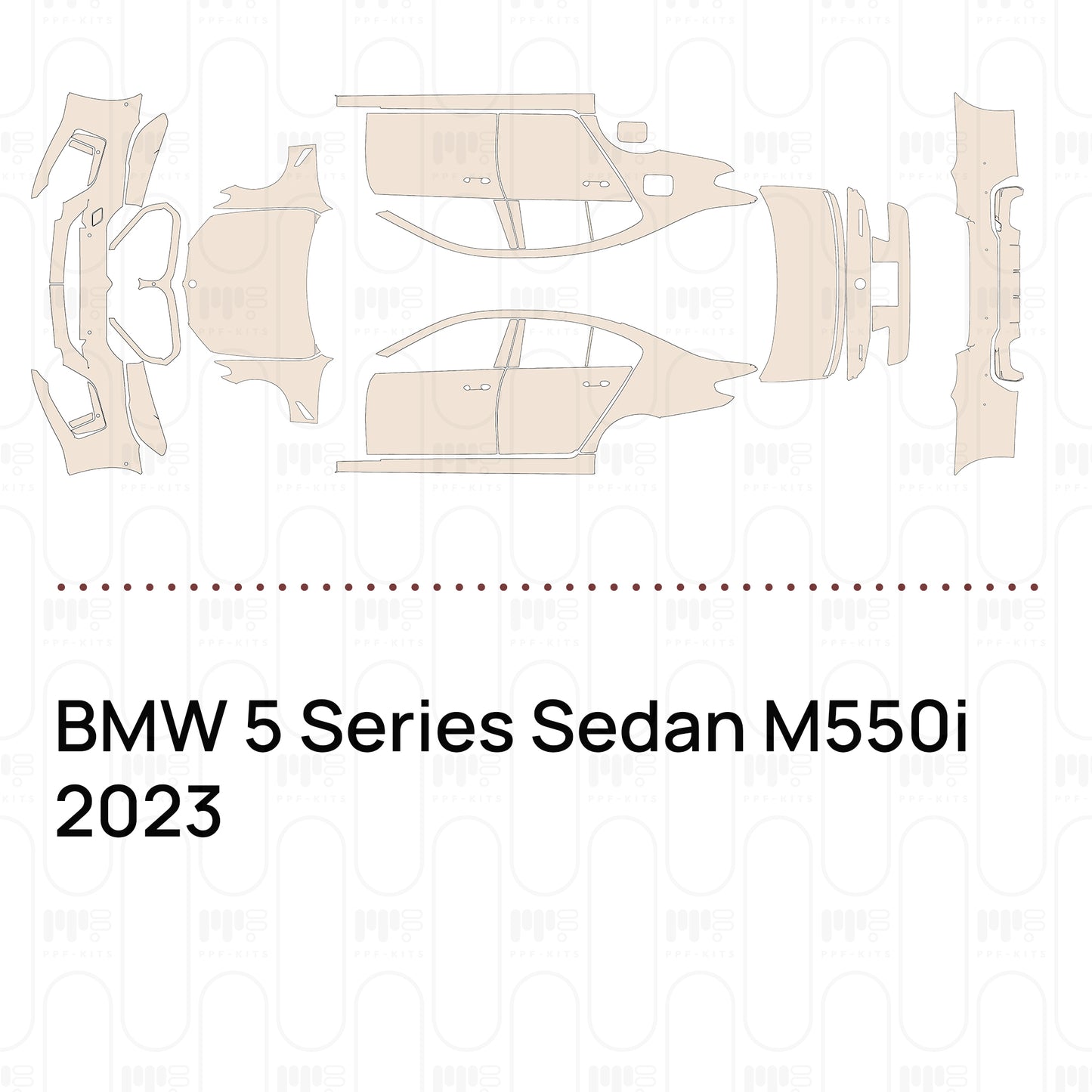 Voorgesneden PPF BMW 5 Series Sedan M550i 2023