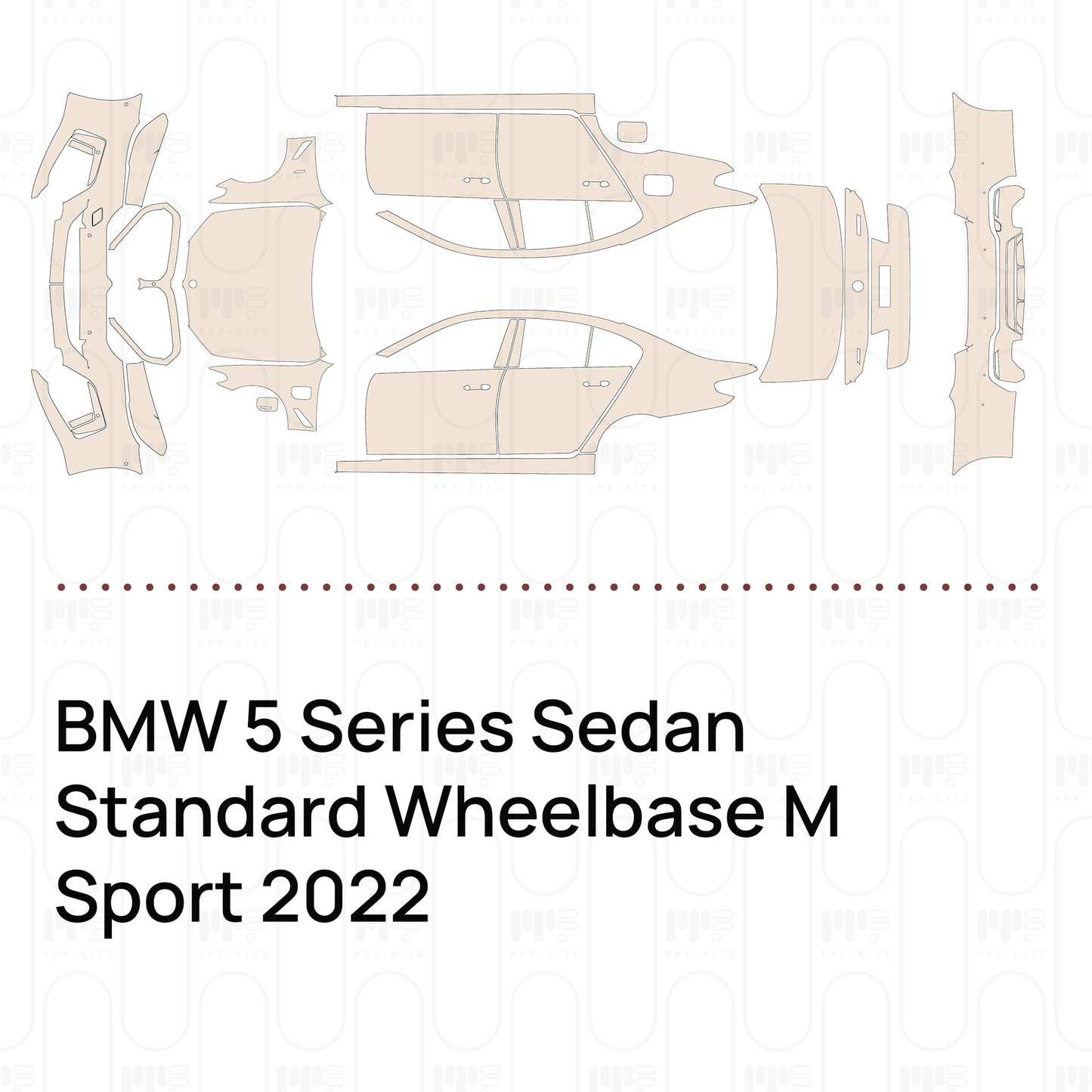 Voorgesneden PPF BMW 5 Series Sedan Standard Wheelbase M Sport 2022