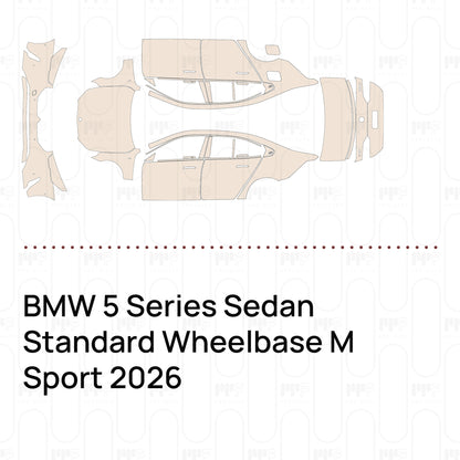 Voorgesneden PPF BMW 5 Series Sedan Standard Wheelbase M Sport 2026