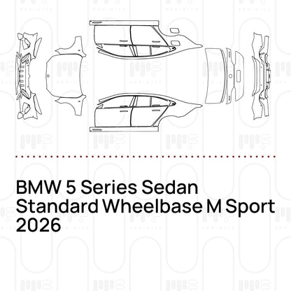 Voorgesneden PPF BMW 5 Series Sedan Standard Wheelbase M Sport 2026