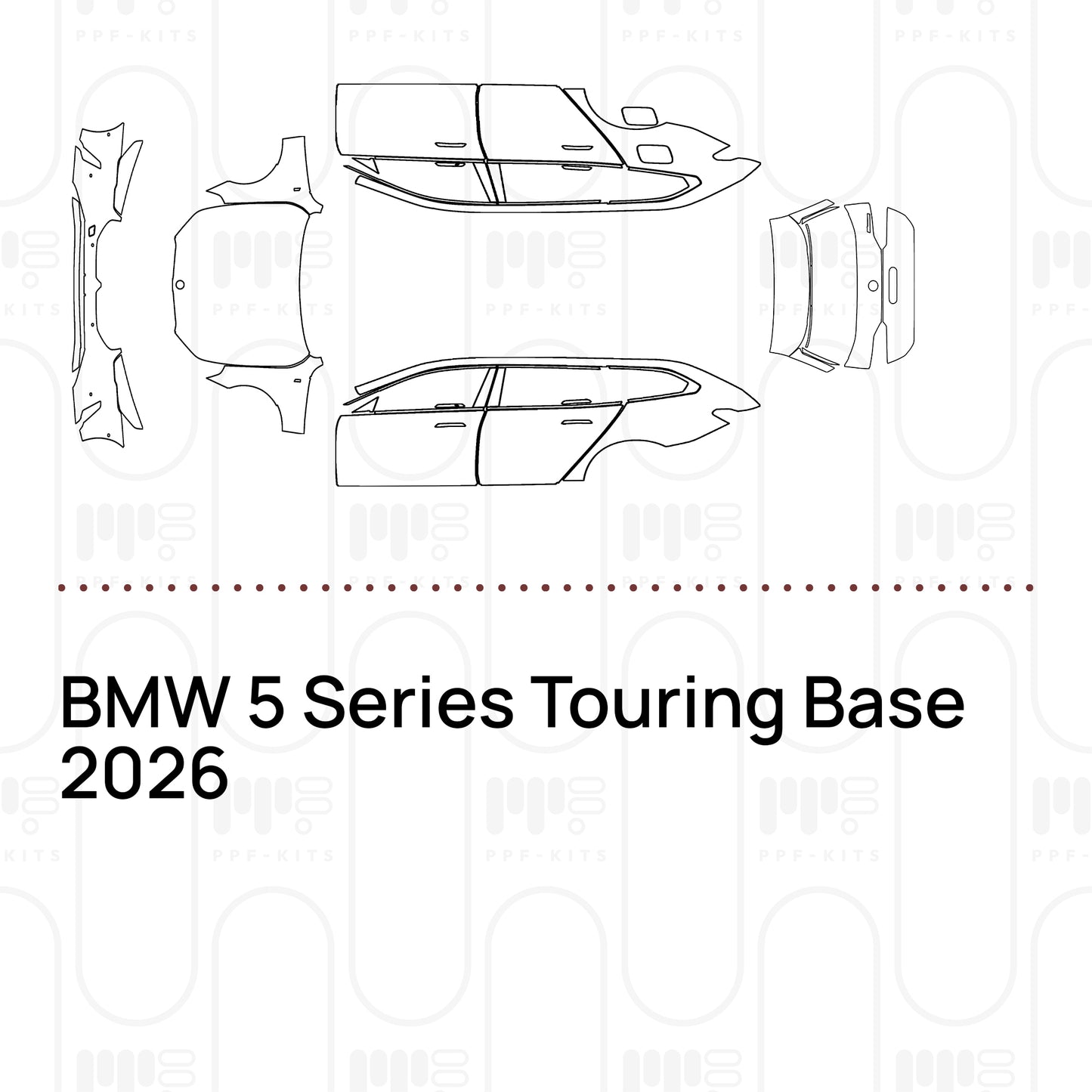 Voorgesneden PPF BMW 5 Series Touring Base 2026