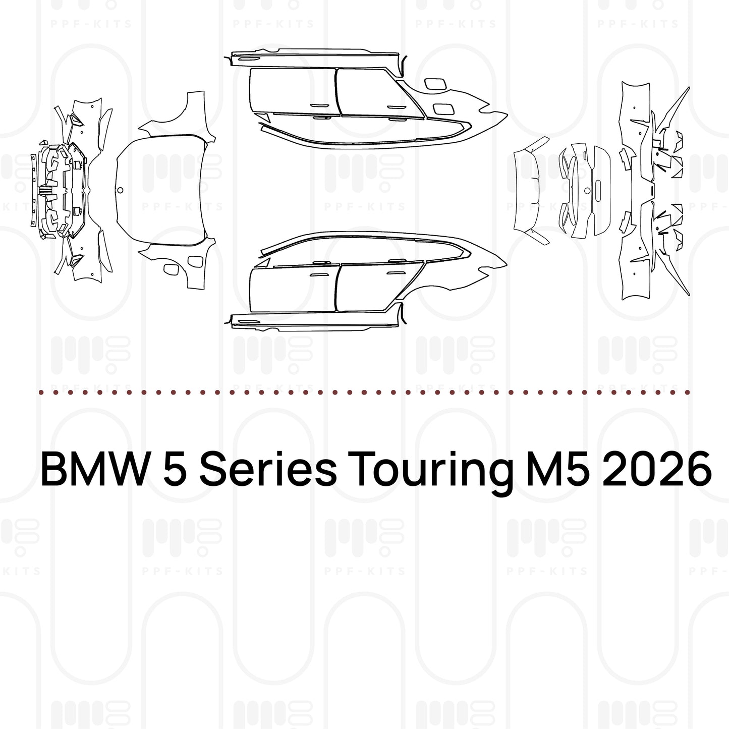 Voorgesneden PPF BMW 5 Series Touring M5 2026