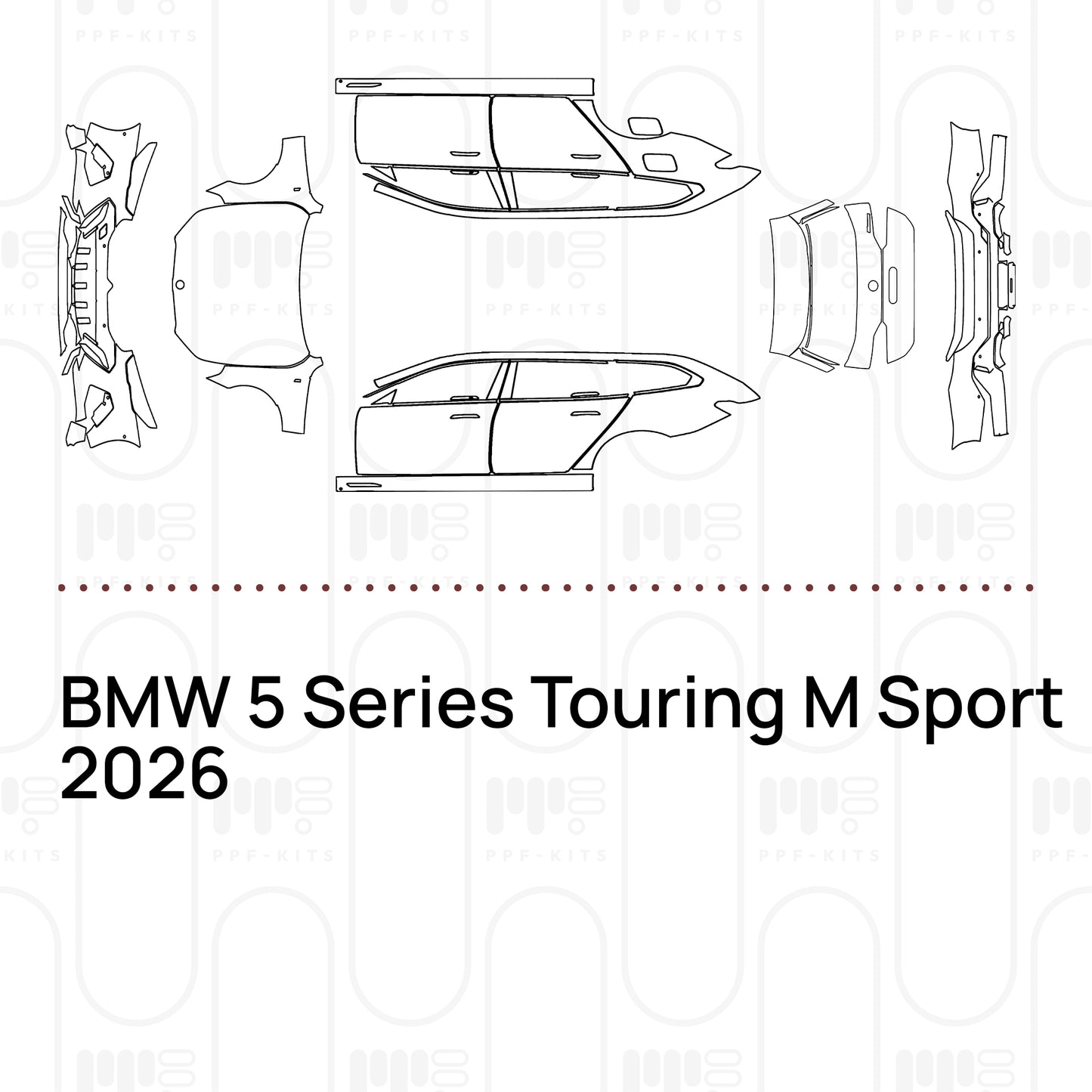 Voorgesneden PPF BMW 5 Series Touring M Sport 2026