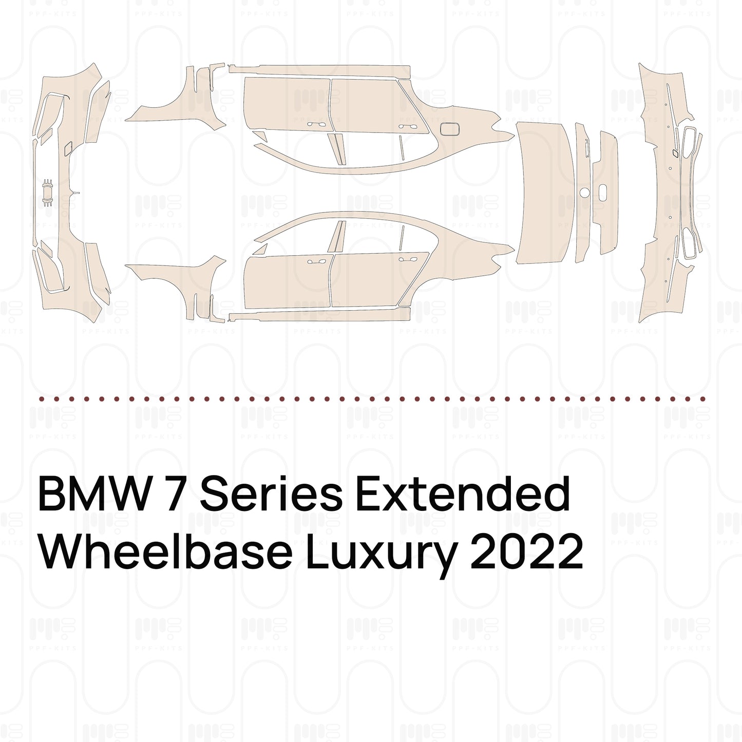 Voorgesneden PPF BMW 7 Series Extended Wheelbase Luxury 2022