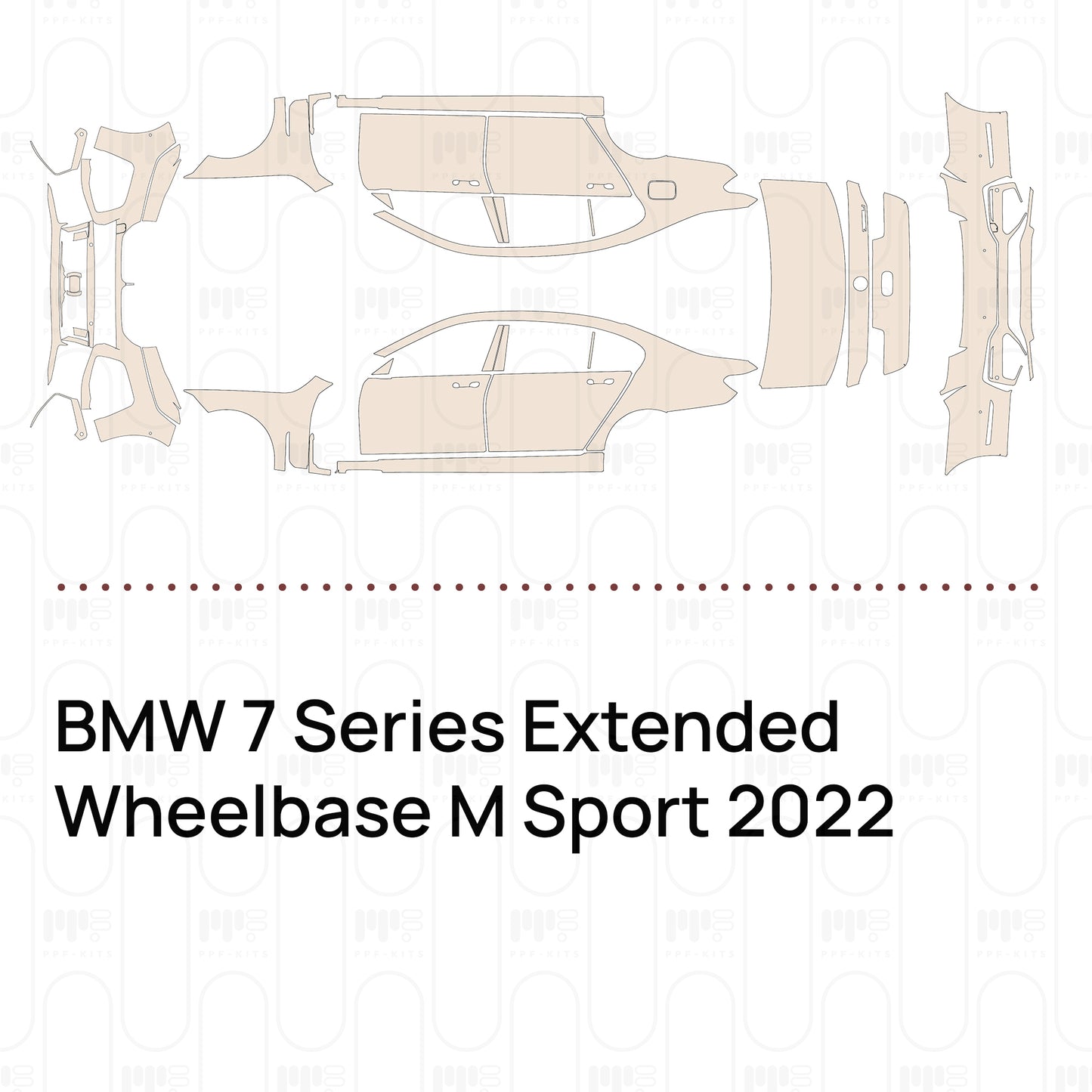Voorgesneden PPF BMW 7 Series Extended Wheelbase M Sport 2022