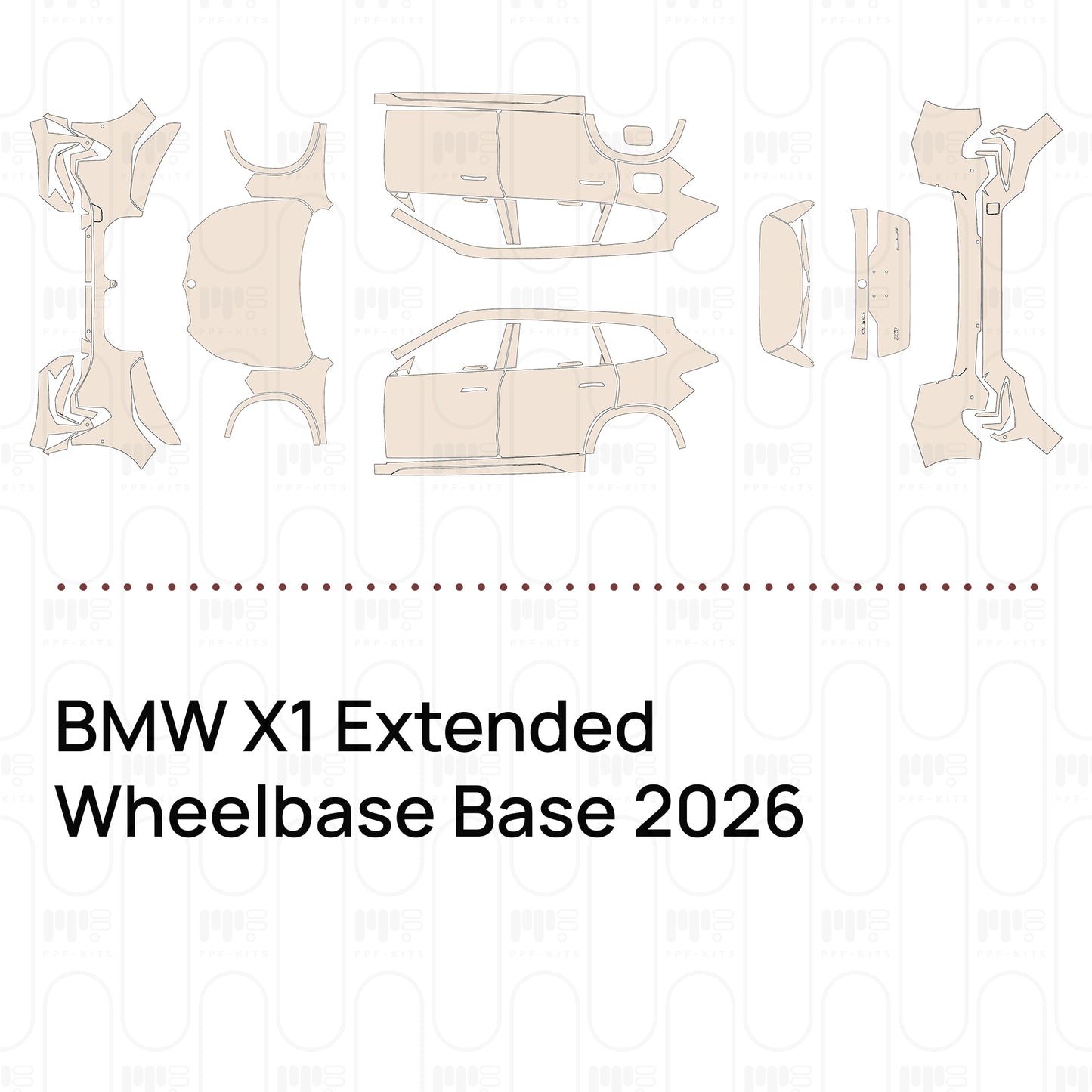 Voorgesneden PPF BMW X1 Extended Wheelbase Base 2026