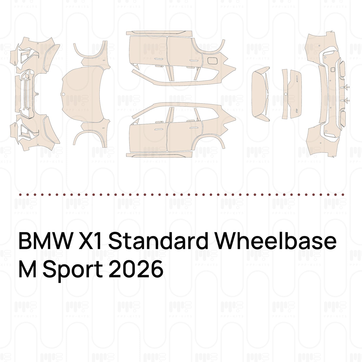 Voorgesneden PPF BMW X1 Standard Wheelbase M Sport 2026